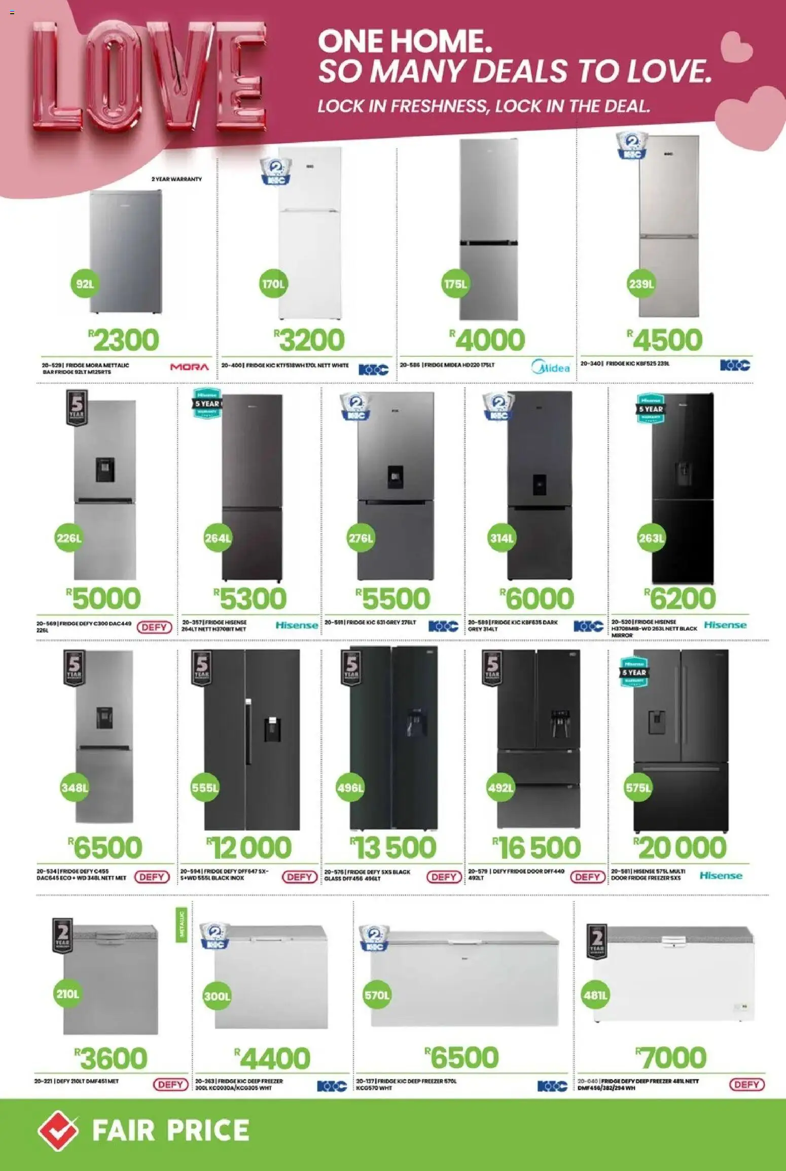 New Fair Price catalogue – valid from 01/02/2026 | Page: 2 | Products: Freezer, Lock, Mirror, Fridge