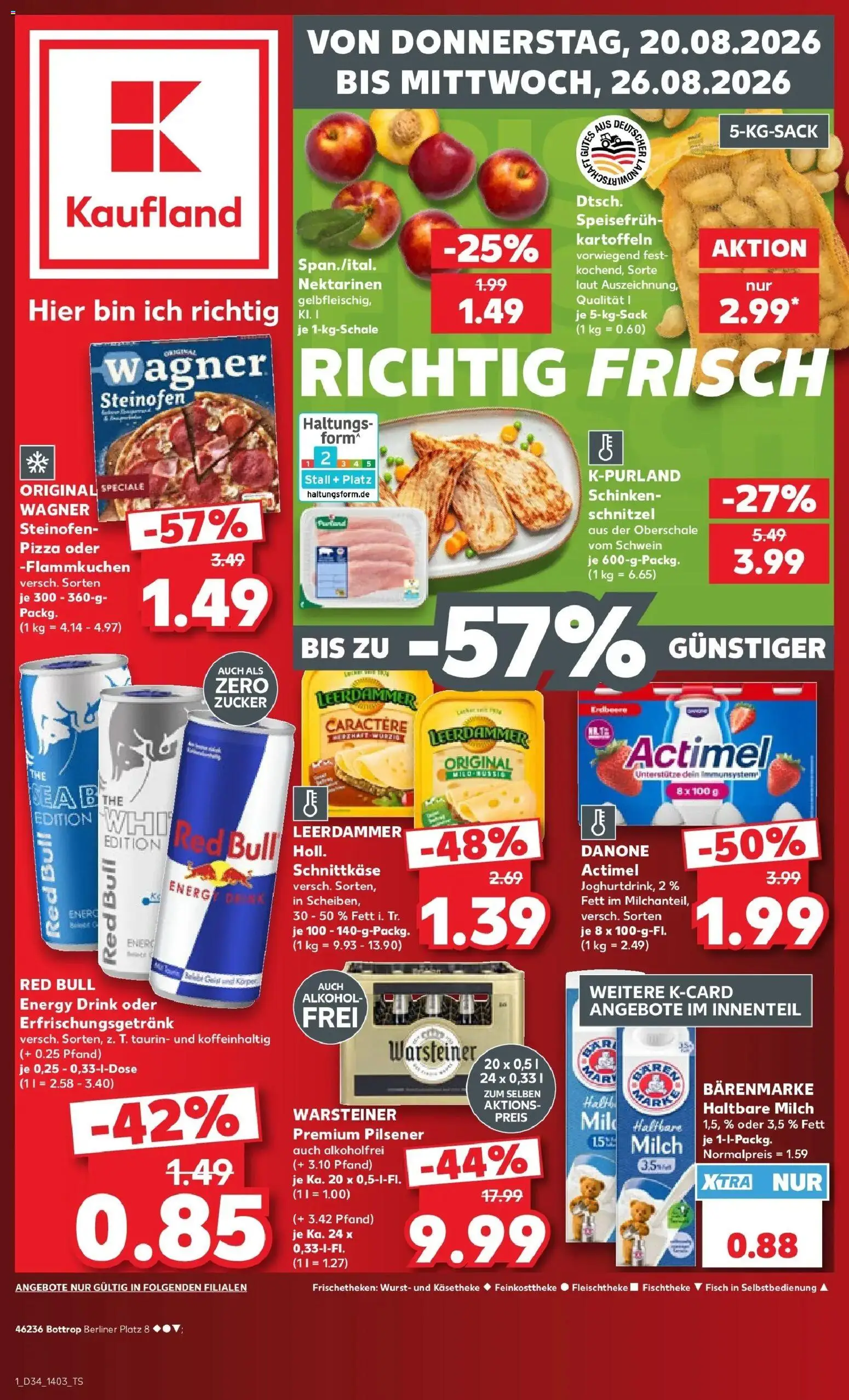 Prospekt Kaufland ab 17.08.2026 » Angebote Online zum Blättern | Seite: 12 | Produkte: Milch, Energy, Schnitzel, Leerdammer