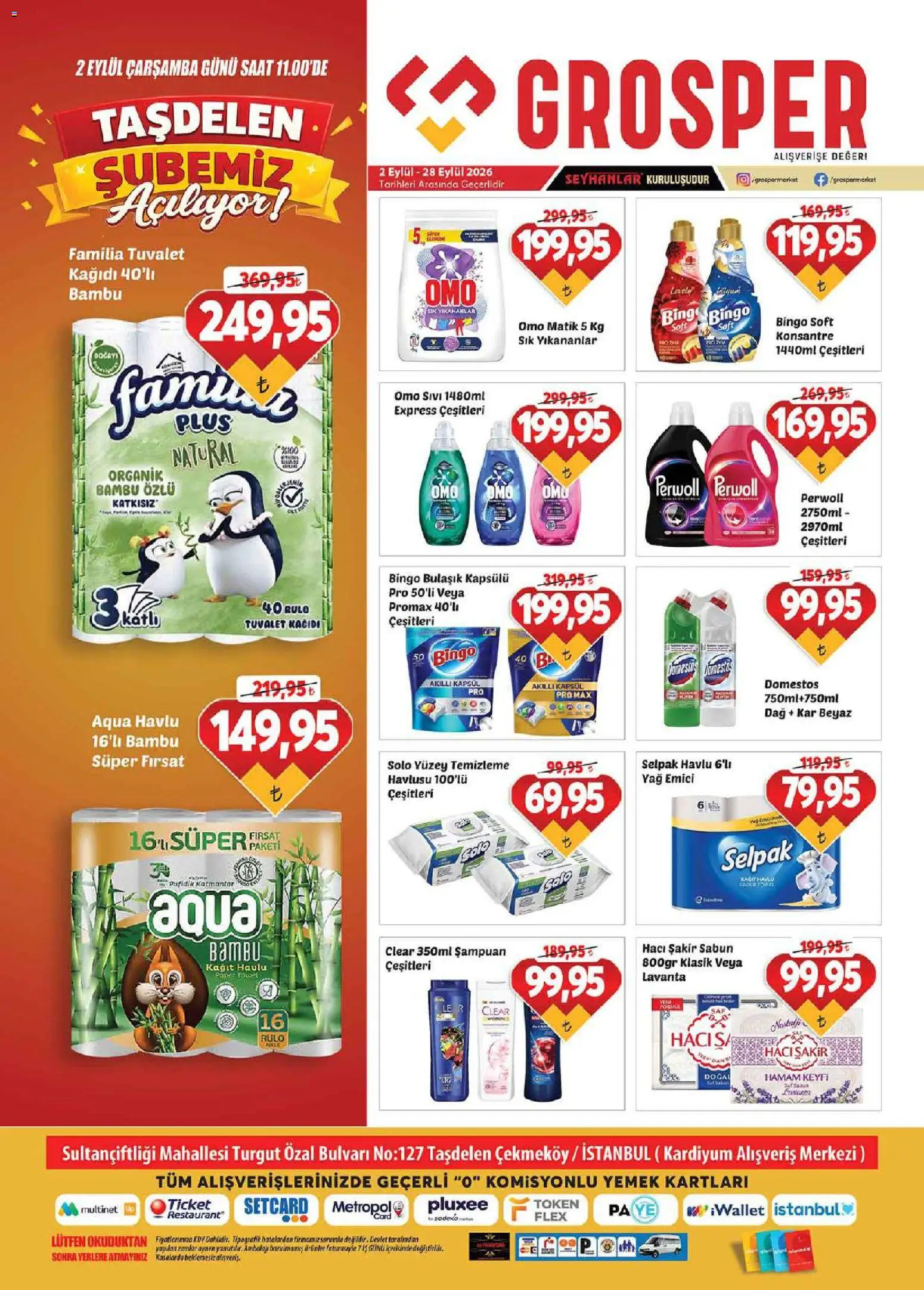 Grosper Katalog - 02 Eylül 2026 tarihinden itibaren geçerlidir | Sayfa: 16 | Ürünler: Şampuan, Yağ, Tuvalet kağıdı, Saat