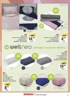 PLAHTA, razne boje, dlm.: 90x200cm, kom. U ponudi Imamo I: dlm.: 180x200cm, kom (25,99EUR, -50%) 12,99EUR - Pregled kataloga iz trgovine Konzum, vrijedi od 27.04.2026 | Stranica: 3 | Proizvodi: Ručnik, Plahta, Posteljina