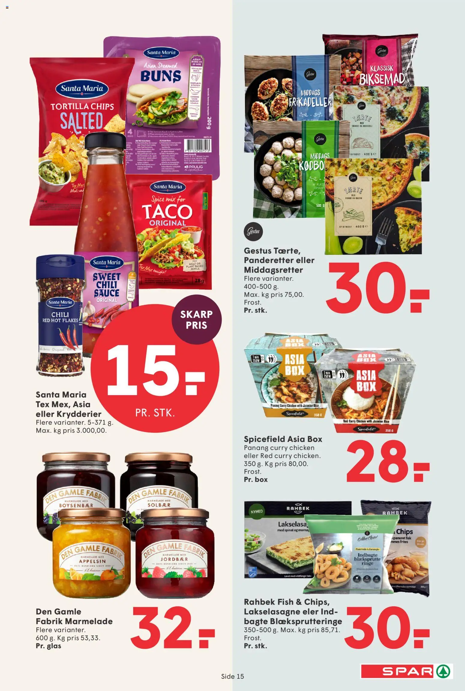 Spar tilbudsavis – gyldig fra 17/07/2026 | Side: 17 | Produkter: Fisk, Solbær, Spinat, Taco