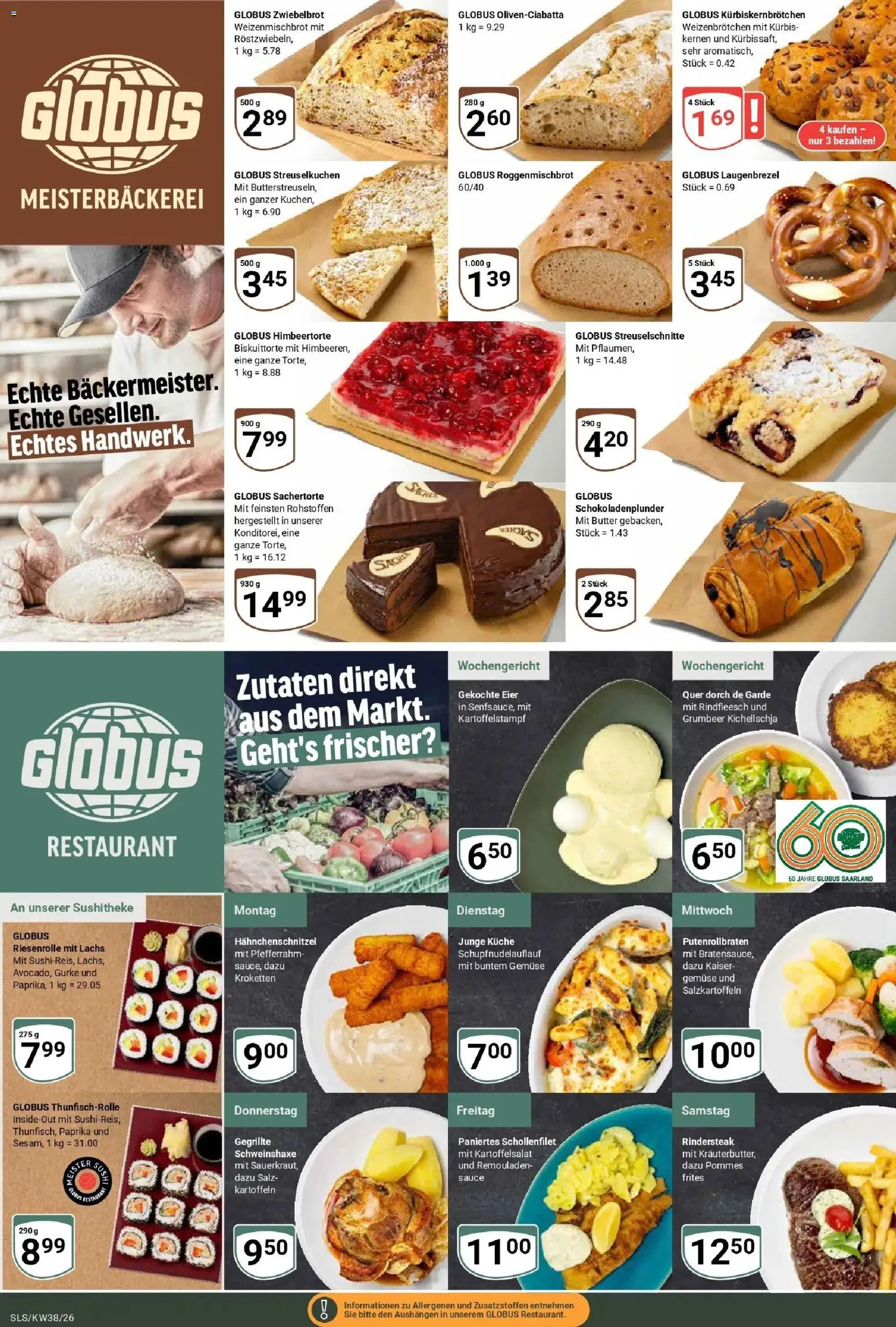Globus Prospekt Saarlouis (ab 14.09.2026) » Angebote online | Seite: 7 | Produkte: Butter, Pommes, Lachs, Kartoffeln