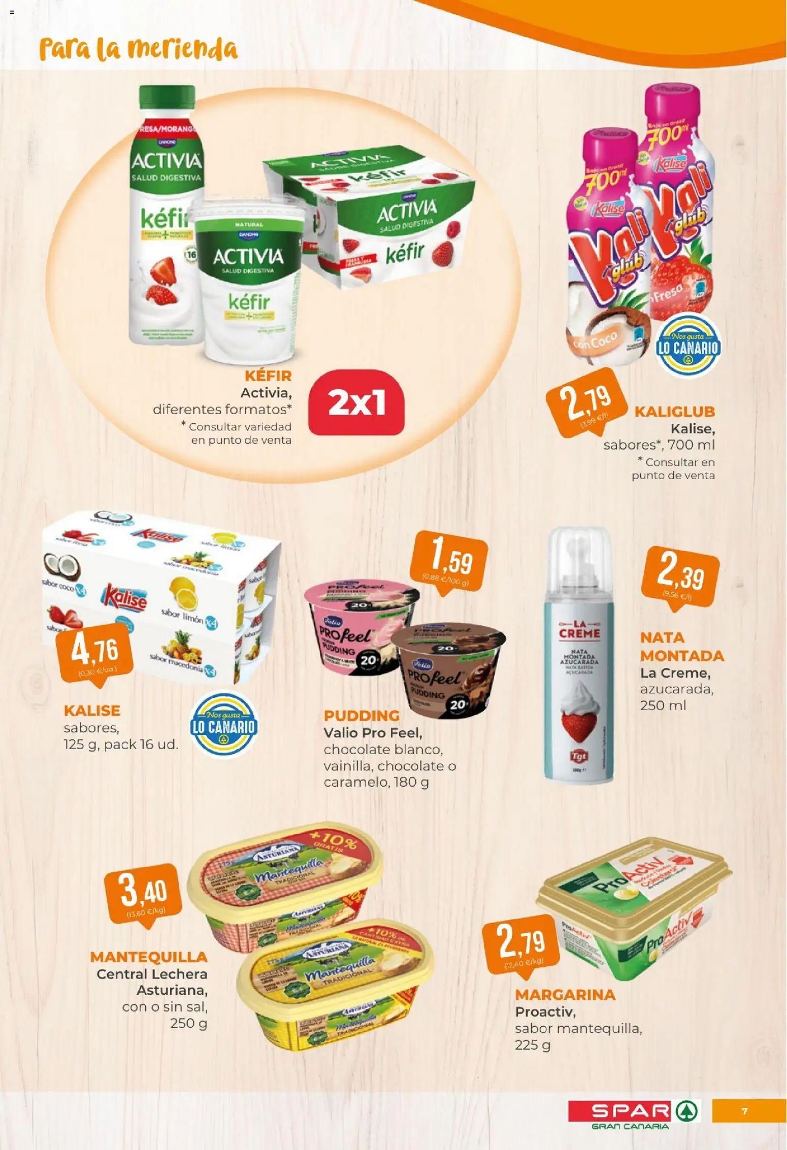 Spar folleto │ válido desde el 30/10/2026 | Página: 7 | Productos: Nata, Chocolate, Coco, Mantequilla