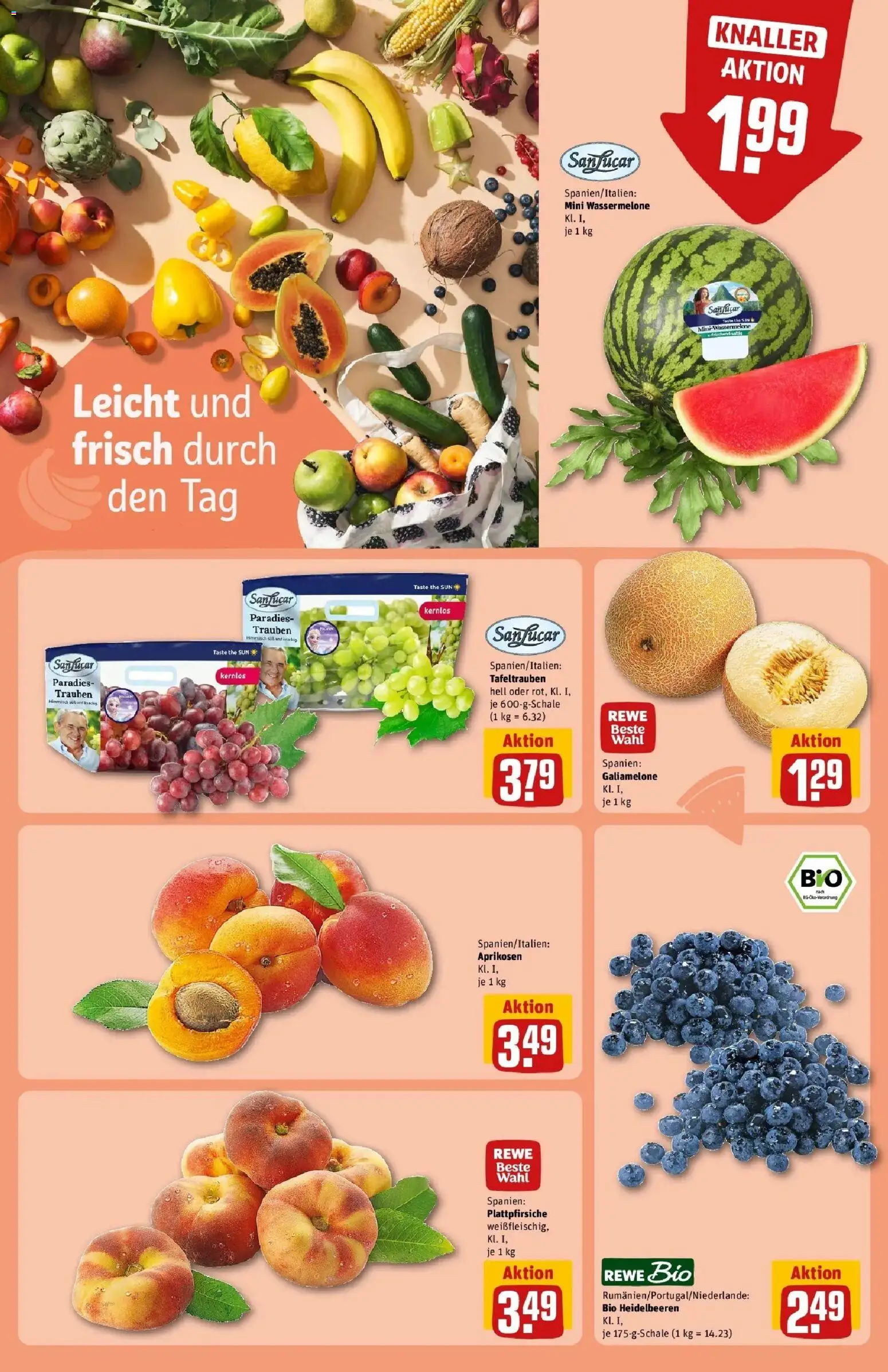 REWE Prospekt ab 10.08.2026 zum Blättern » Angebote | Seite: 26 | Produkte: Trauben, Heidelbeeren, Wassermelone