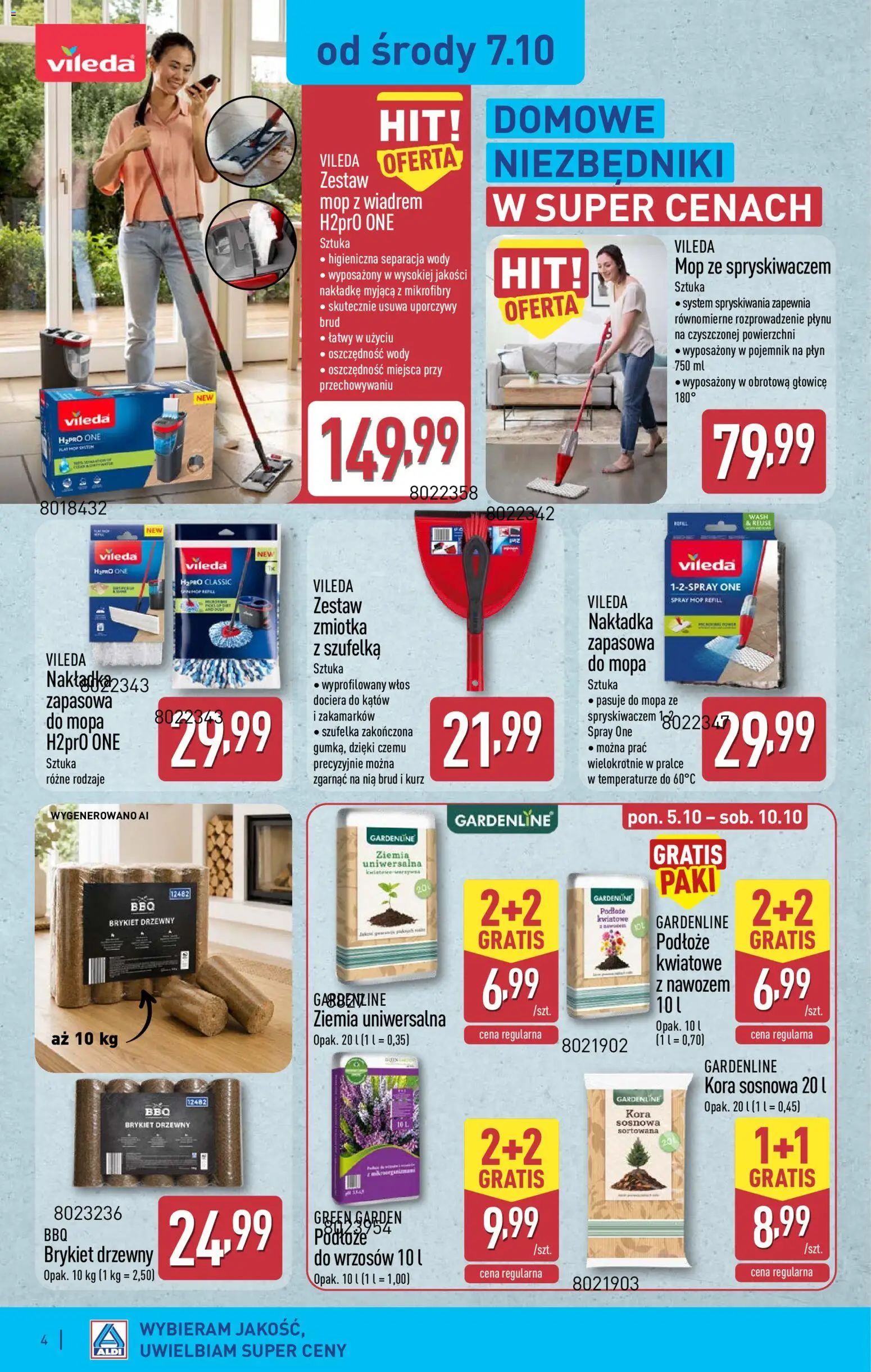 Aldi Polsko leták - Ostatnie sztuki w wybranych sklepach od 07.10.2026 | Strana: 4 | Produkty: Mop