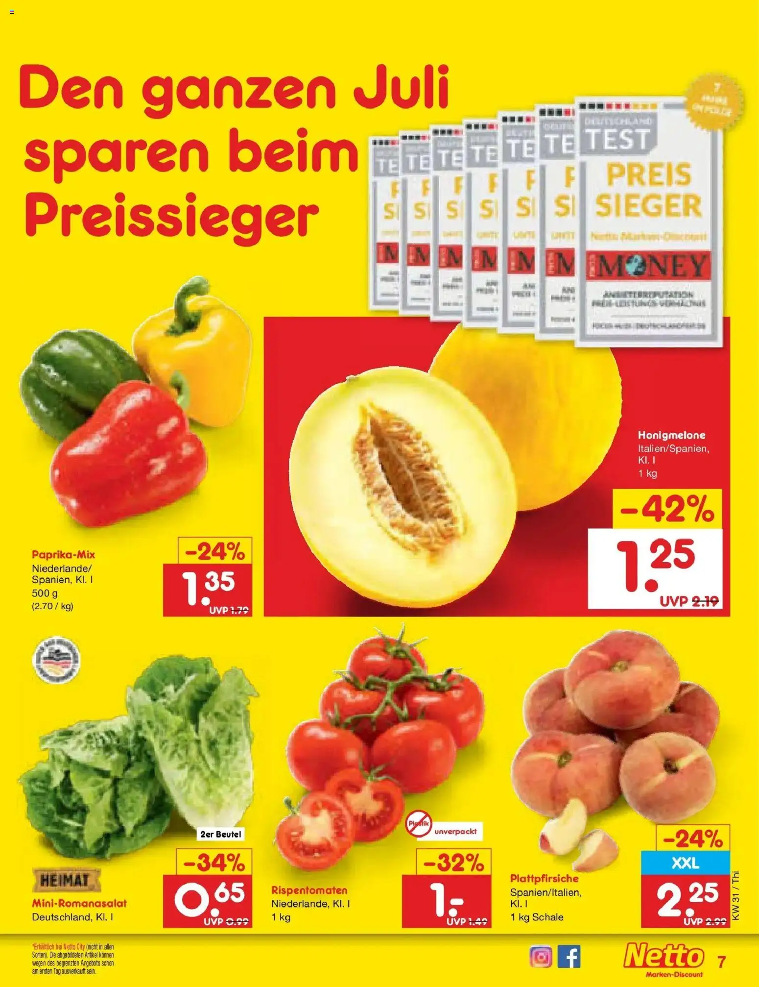 Netto Marken-Discount Prospekt Pirna – gültig ab 27.07.2026 | Seite: 9 | Produkte: Honigmelone