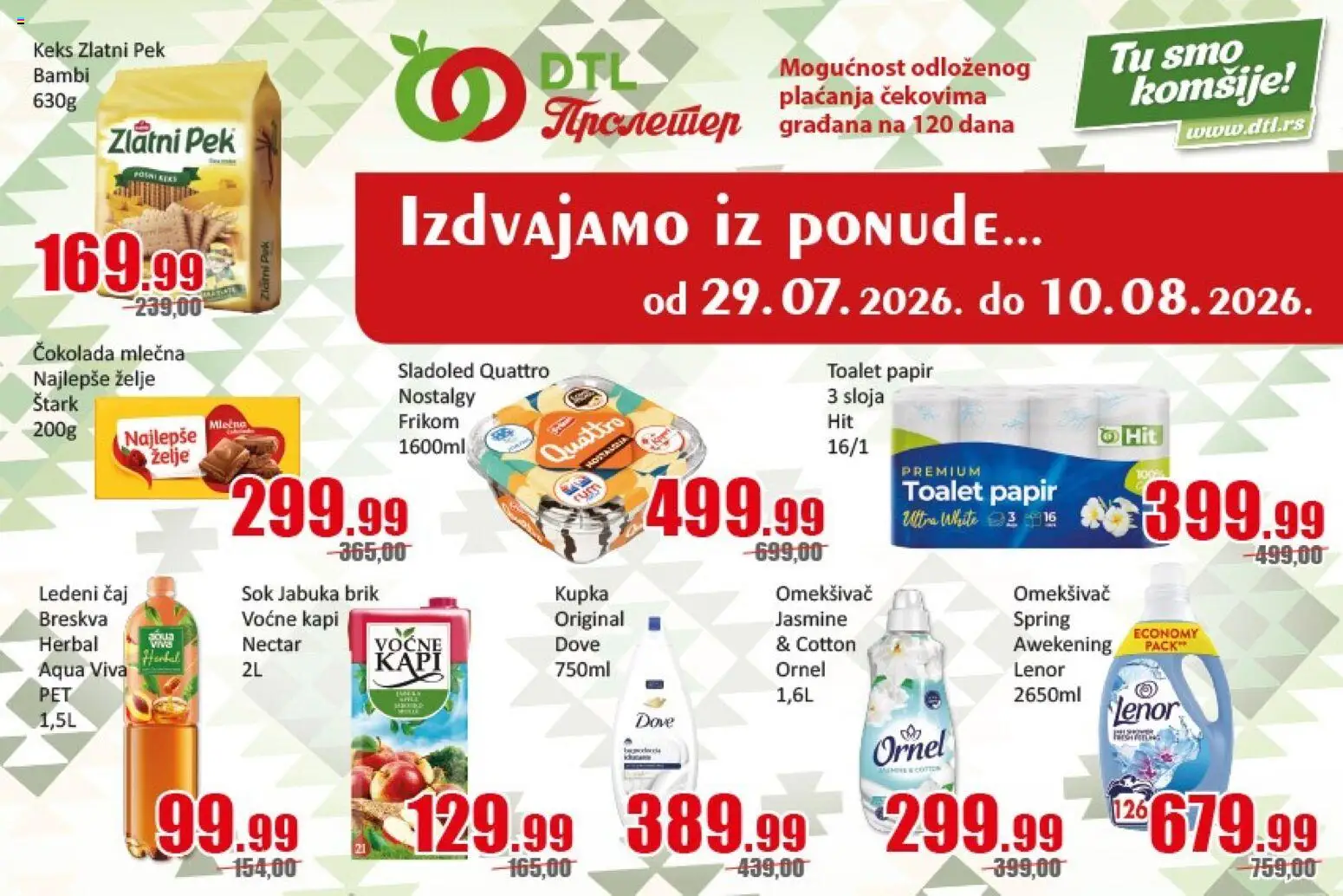 Metalac Proleter katalog - važi od 29.07.2026 | Strana: 2 | Proizvode: Sladoled, Dove, Breskva, Čaj