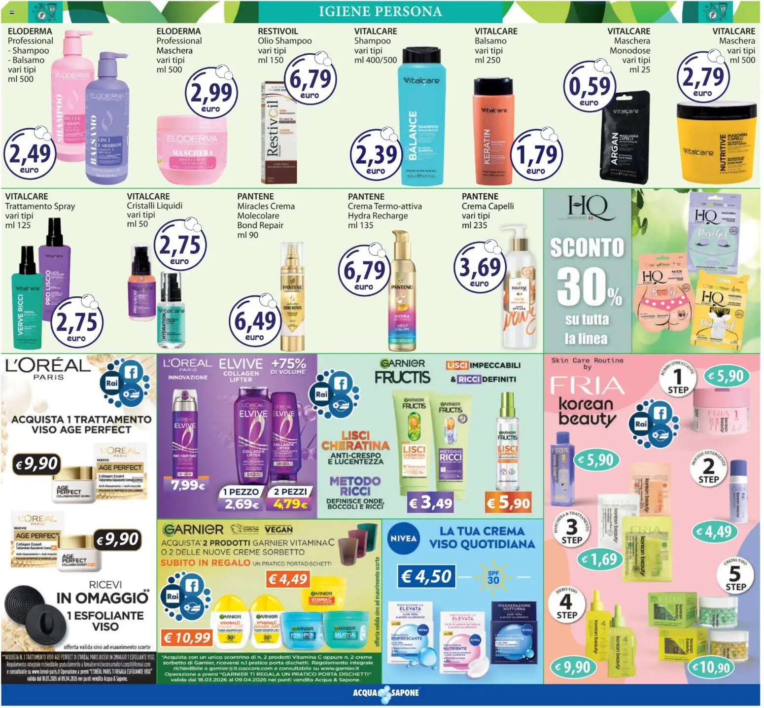 Volantino Acqua e Sapone del 12.03.2026 | Pagina: 7 | Prodotti: Balsamo, Crema, Maschera, Olio