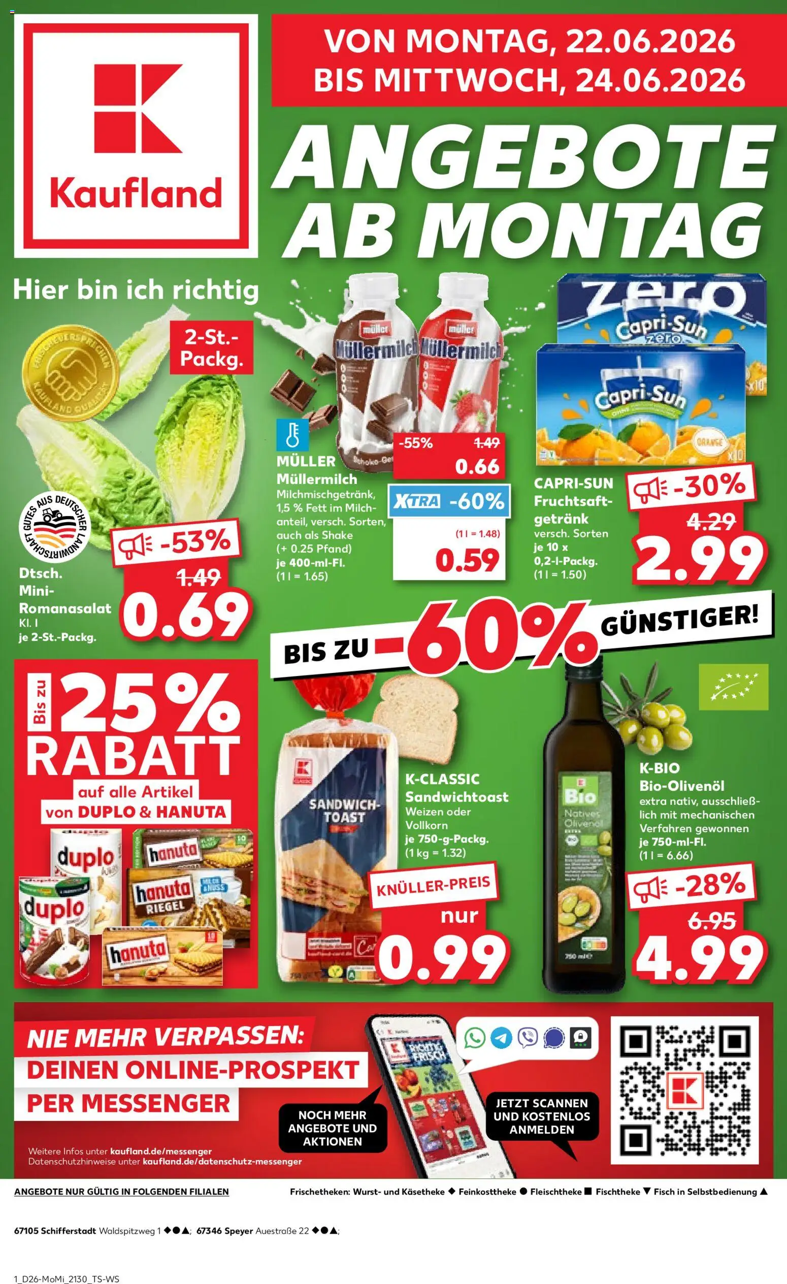 Kaufland Německo leták - Speyer od 22.06.2026 | Strana: 1