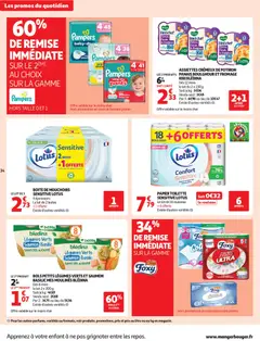 Auchan Foire à la bière supers - Voorbeeld van een folder van Auchan, geldig van 15/09/2026 | Pagina: 34 | Producten: Pampers, Papier, Tissues, Mes