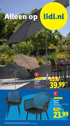 LIVARNO Parasol, Ø294 x 249 cm Verstelbaar knikmechanisme met 3 standen - Voorbeeld van een folder van Lidl, geldig van 04.05.2026 | Pagina: 15 | Producten: Torta, Zitting
