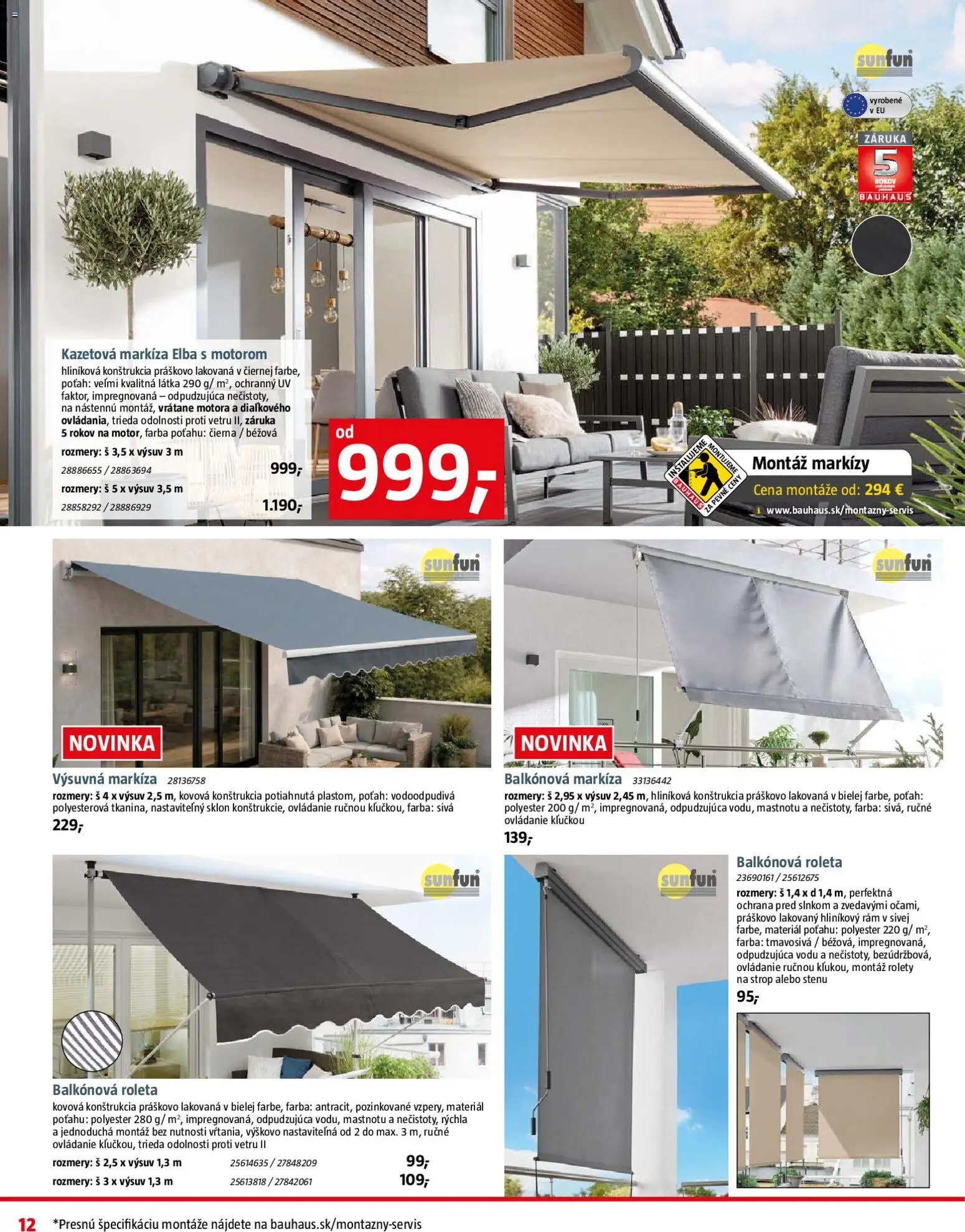 Nové Bauhaus akcie – leták je platný od 04.05.2026 | Strana: 12 | Produkty: Rolety, Rám