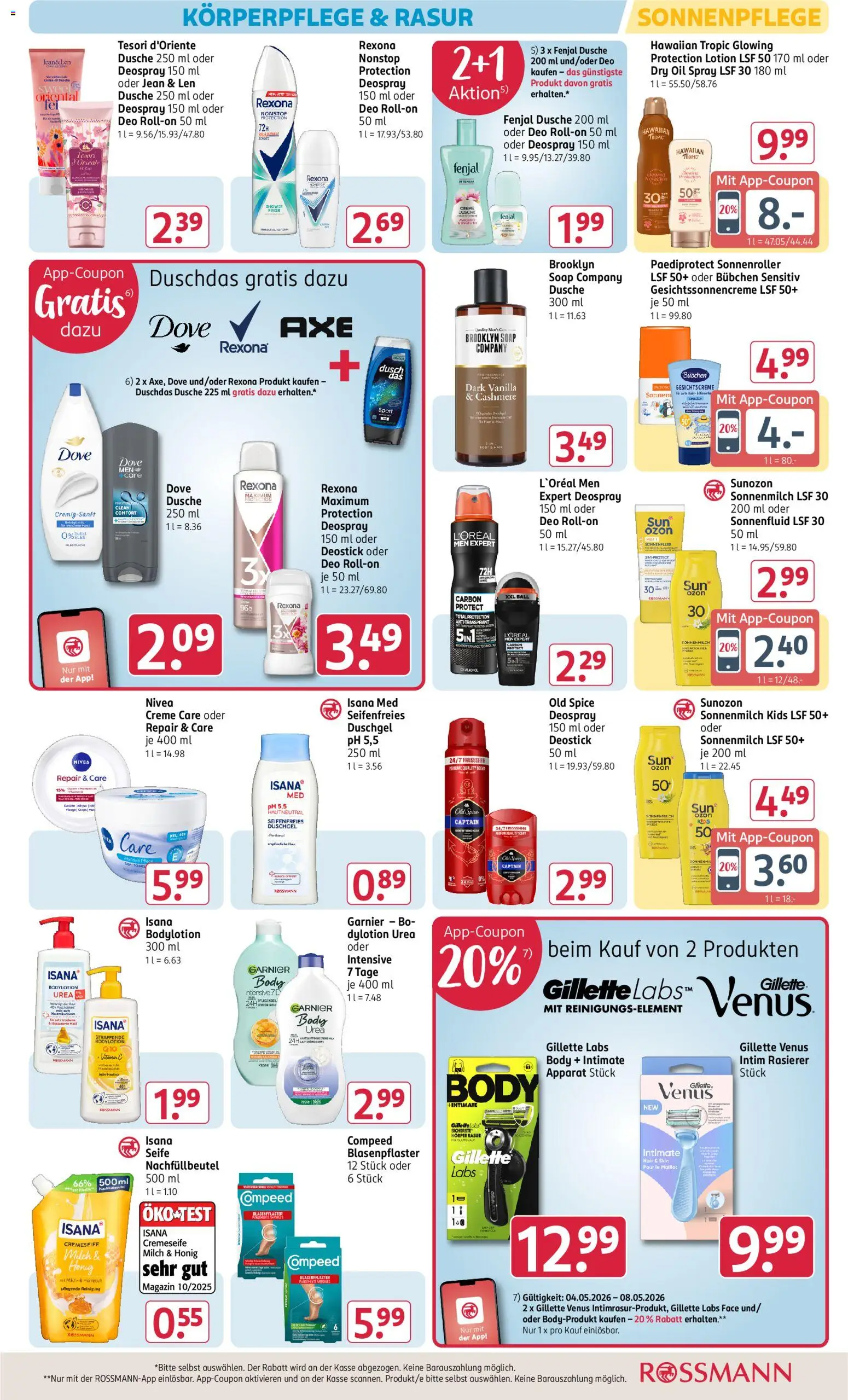Rossmann Prospekt 	 – gültig ab 04.05.2026 | Seite: 13 | Produkte: Dusche, Creme, Antitranspirant, Deospray