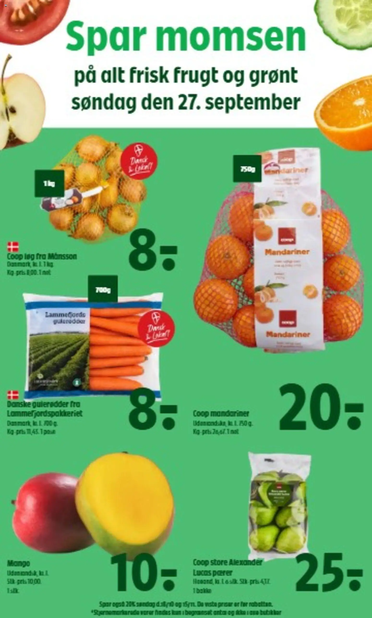 Coop 365 tilbudsavis – gyldig fra 24/09/2026 | Side: 8 | Produkter: Mango, Mandariner, Pærer
