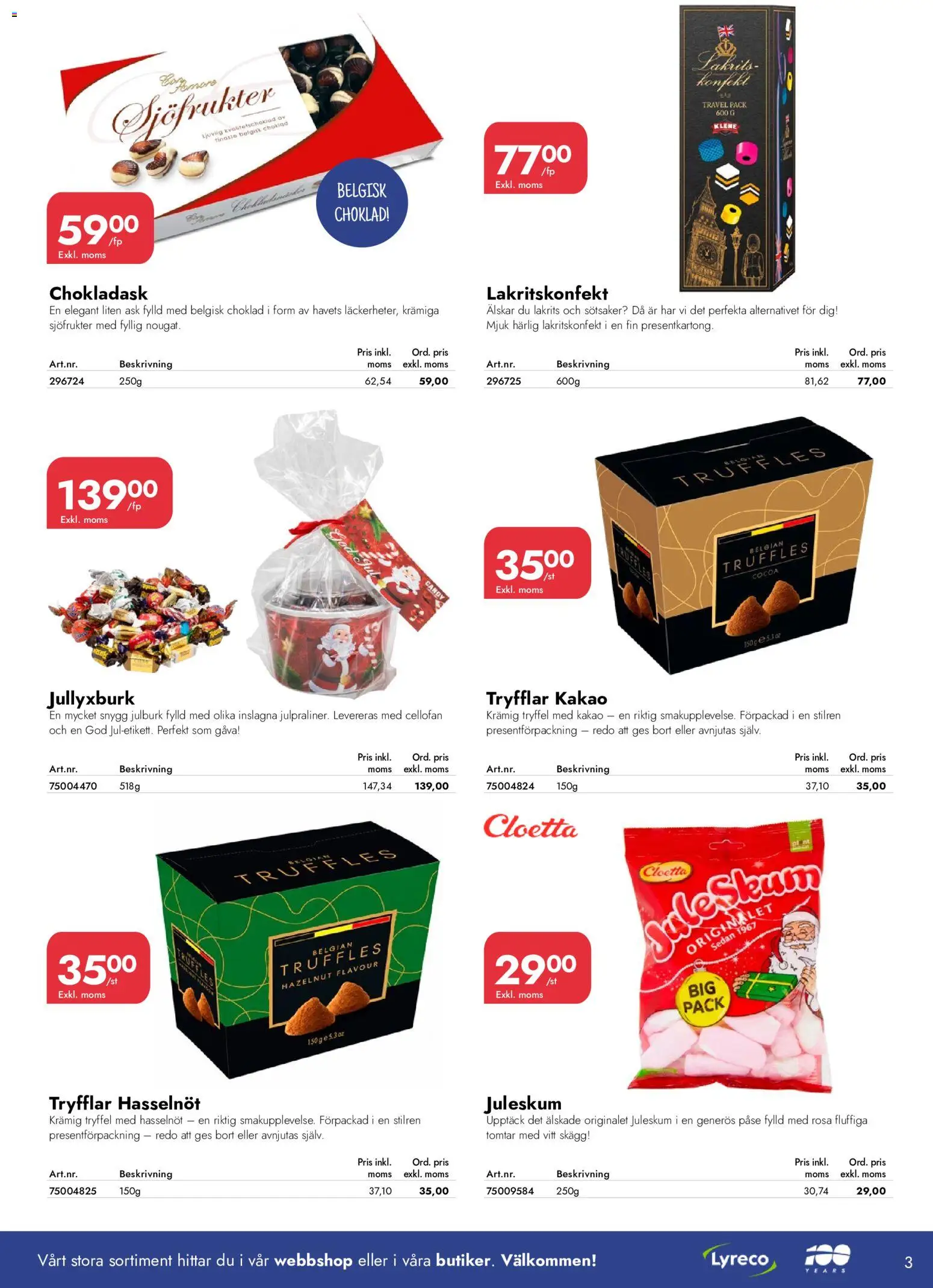 Lyreco reklamblad aktuell från 16/09/2026 | Sida: 3 | Produkter: Lakrits, Chokladask, Choklad, Kakao