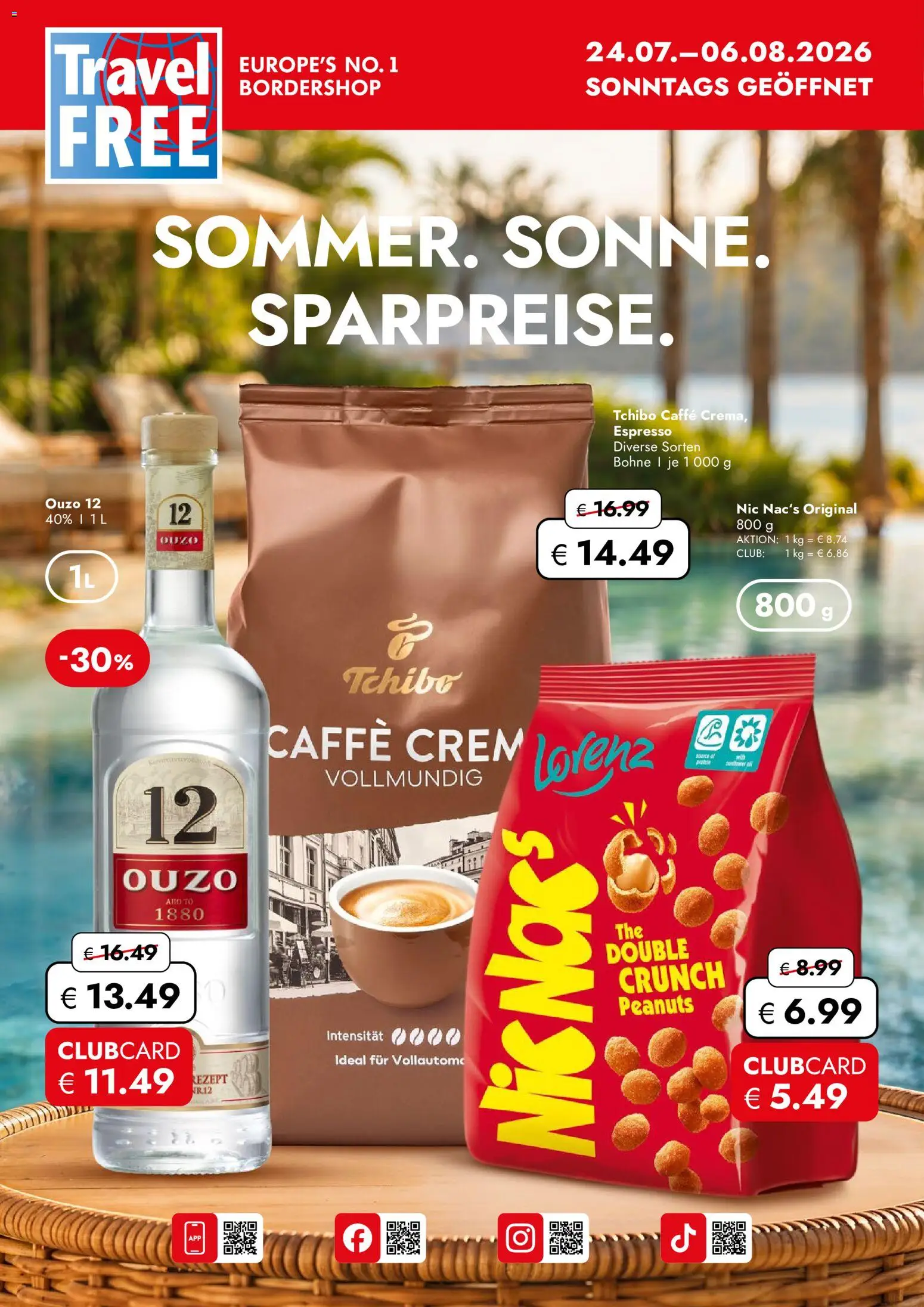Travel FREE Flugblatt gültig ab 24.07.2026 | Seite: 1 | Produkte: Bohne