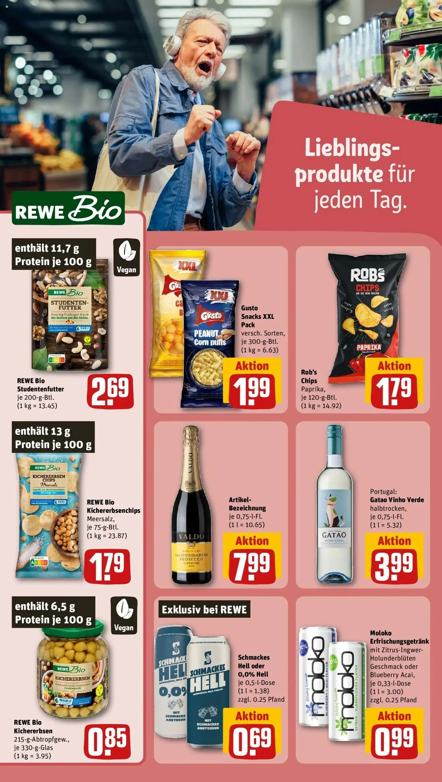 REWE Prospekt ab 24.08.2026 zum Blättern » Angebote | Seite: 13 | Produkte: Prosecco, Paprika, Chips