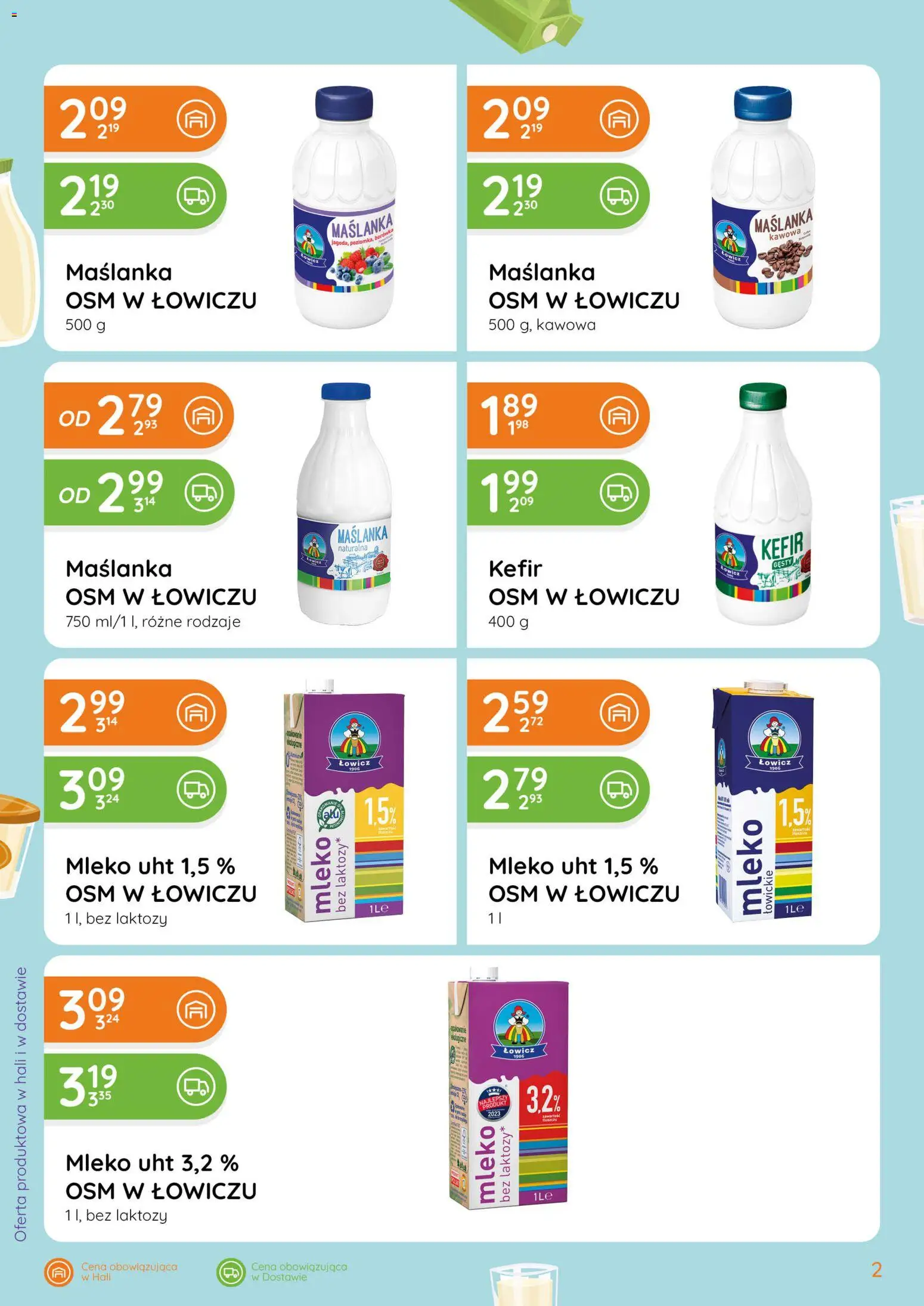 Eurocash gazetka - Dzień Mleka od 07.05.2026 | Strona: 2 | Produkty: Mleko bez laktozy, Kefir, Maślanka, Mleko
