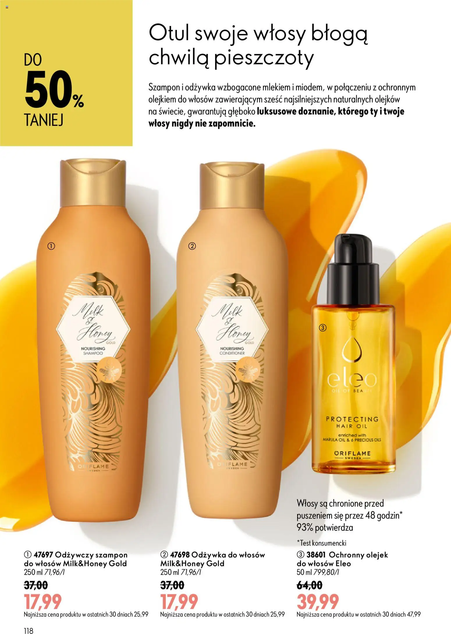 Oriflame Katalog 11 2026 od 29.07.2026 | Strona: 118 | Produkty: Szampon, Odżywka, Olejek do włosów, Odżywka do włosów