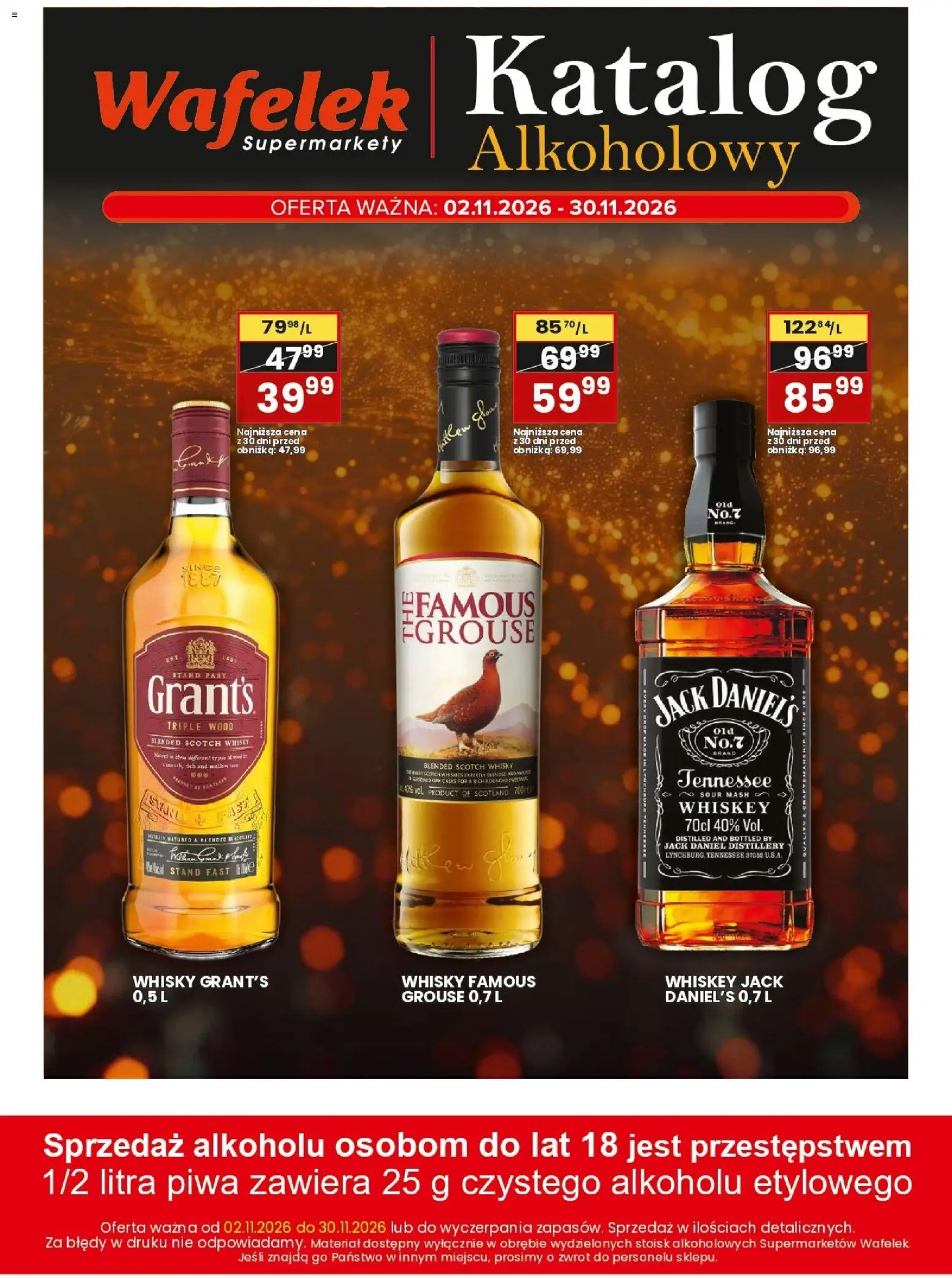 Wafelek gazetka alkoholowa od 02.11.2026 | Strona: 3 | Produkty: Grant's, Wafelek, Famous grouse, Grant’s Whisky