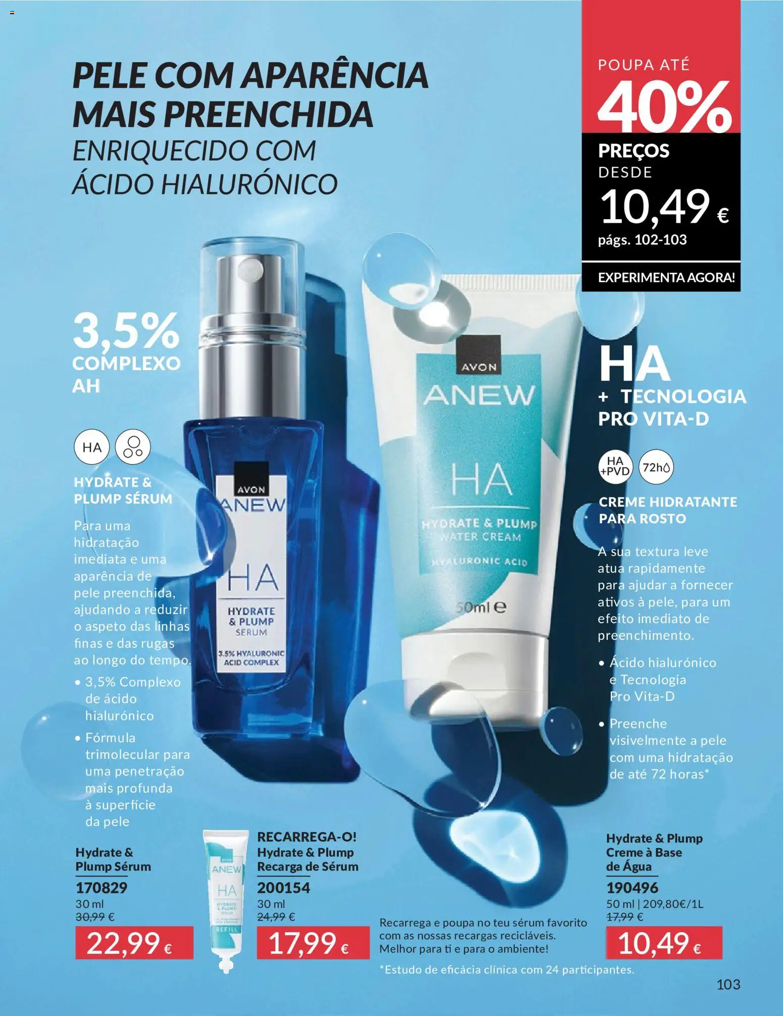 Catálogo Avon Campanha 5 │ válido de 01.05.2026 | Página: 103 | Produtos: Agua, Base, Sérum, Creme