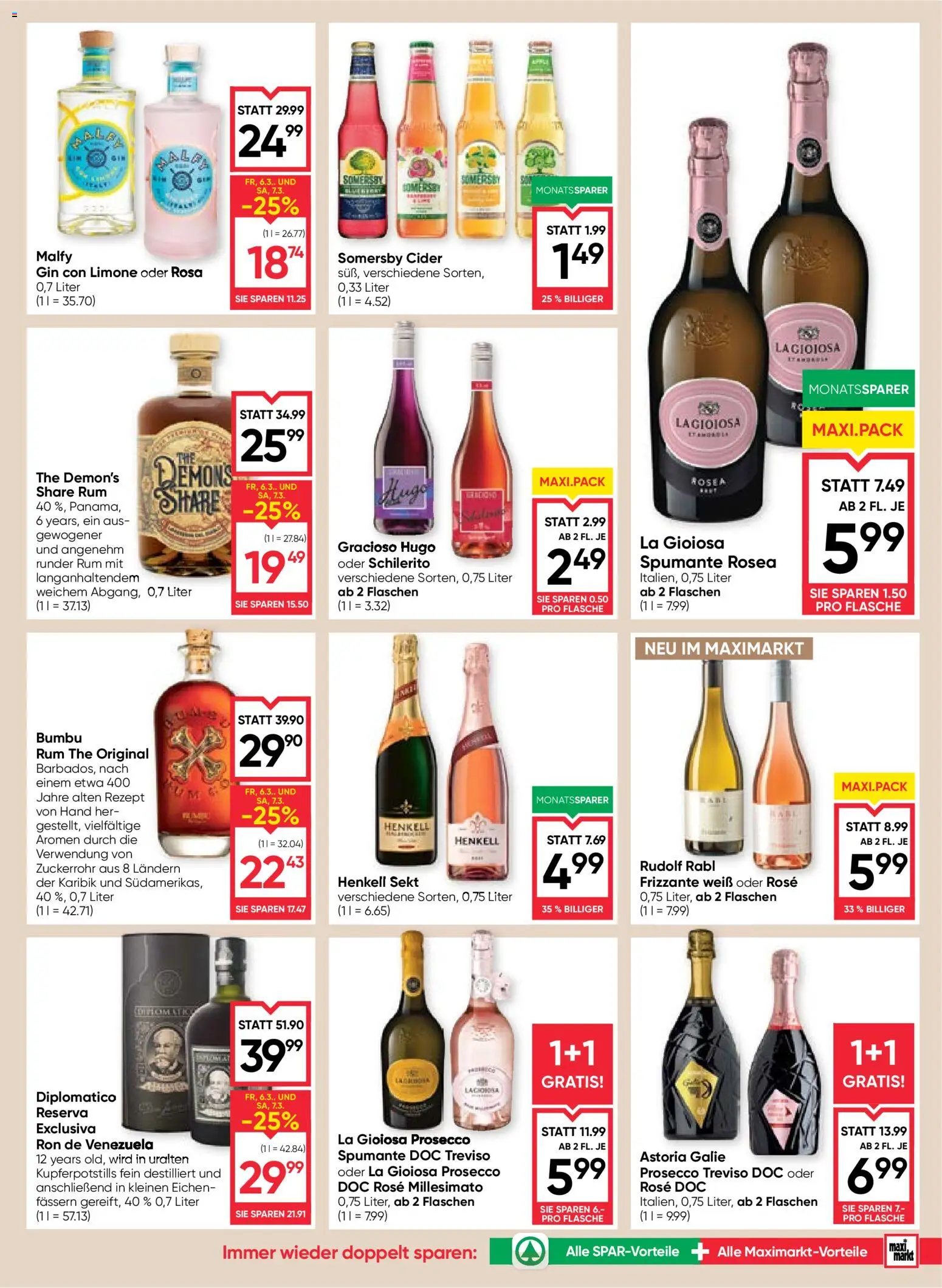 Maximarkt Flugblatt gültig ab 05.03.2026 | Seite: 15 | Produkte: Gin
