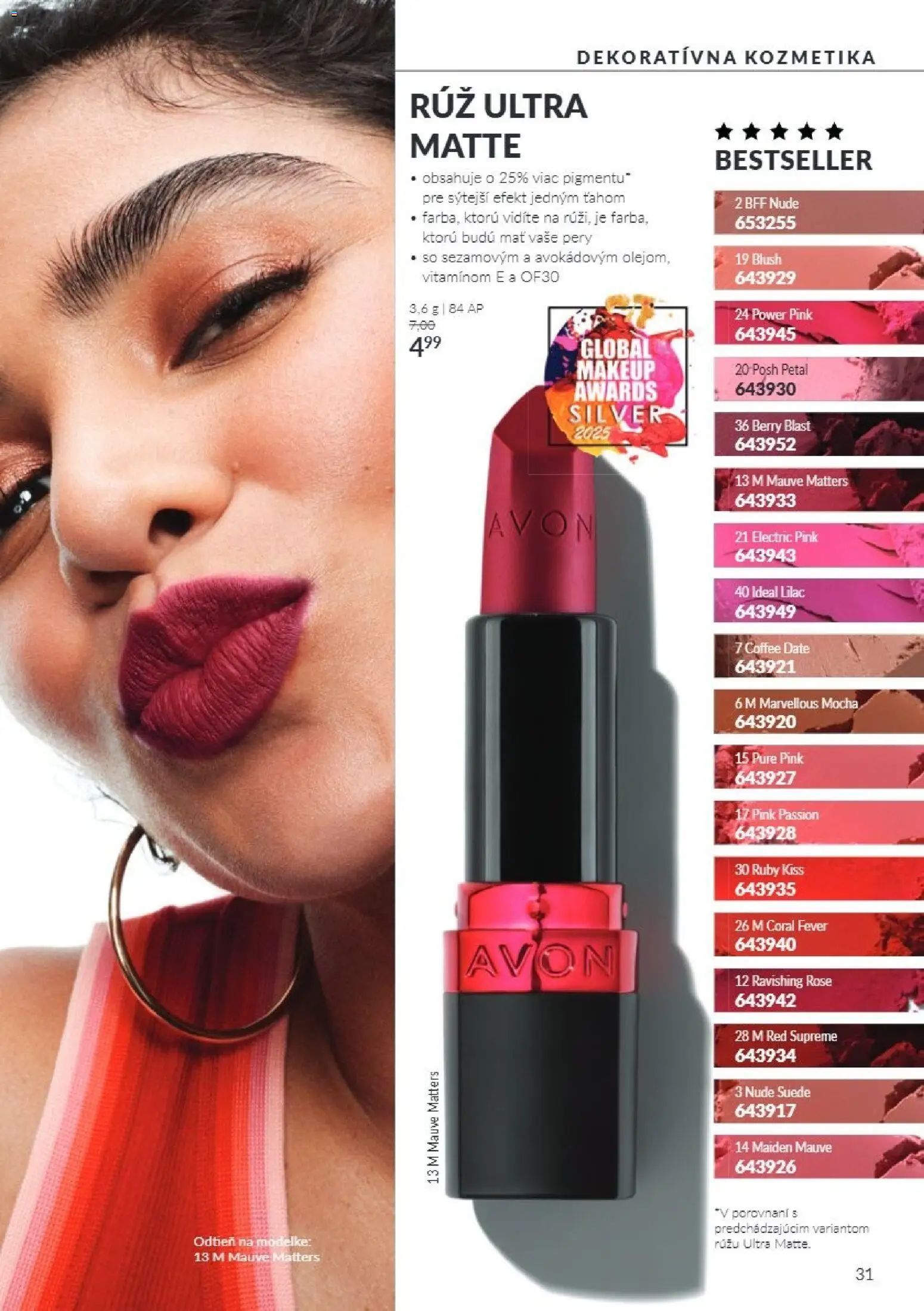 Nové Avon akcie – leták je platný od 01.10.2026 | Strana: 31 | Produkty: Mocha