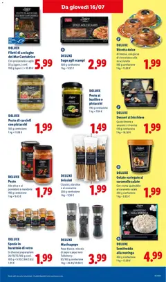 Anteprima del volantino DELUXE Grissini, Classici, alle olive o al rosmarino 200 g confezione 1 kg = 9.95 € valido a partire dal 16/07/2026 | Pagina: 21