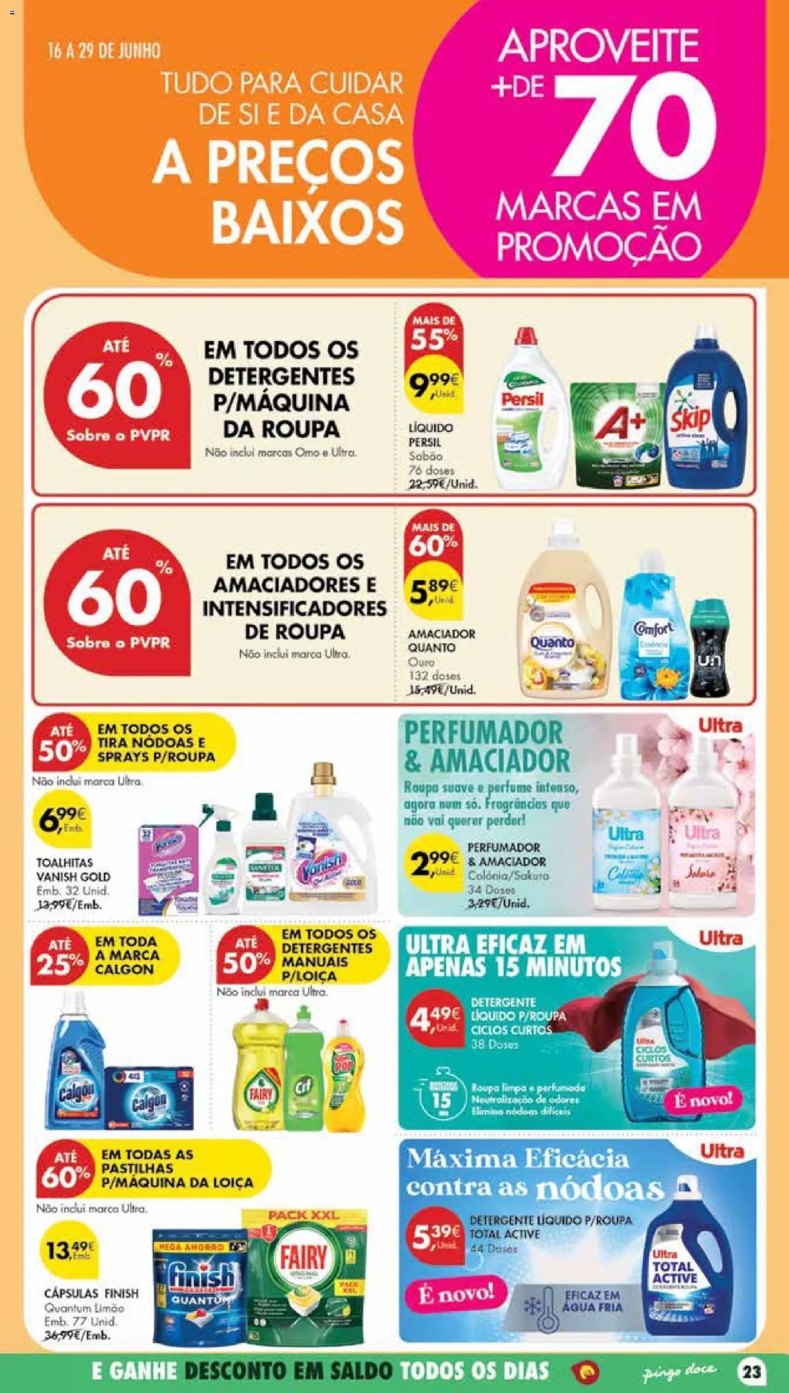 Pingo Doce Poupe Esta Semana Madeira │ válido de 23/06/2026 | Página: 23 | Produtos: Perfume, Sabão, Detergente, Persil