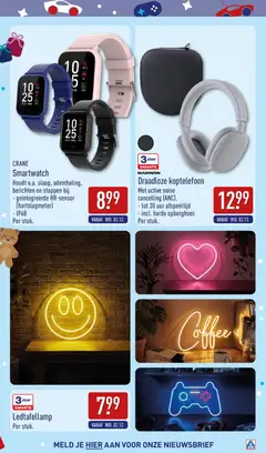 Aldi folder - Speelgoed - Voorbeeld van een folder van Aldi, geldig van 26-10-2026 | Pagina: 47 | Producten: Koptelefoon, Smartwatch, Draadloze koptelefoon, Lamp