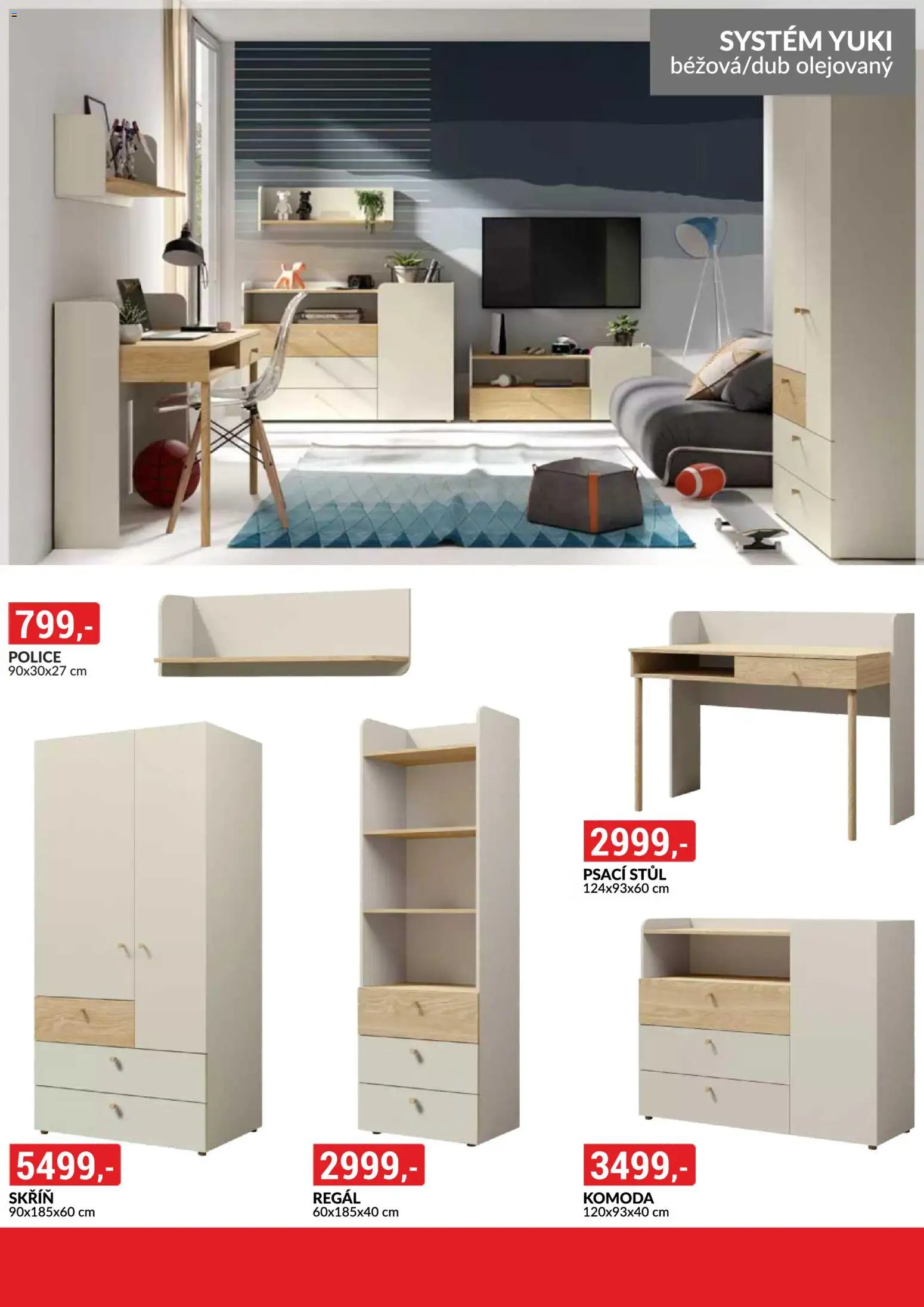 BAUMAX leták - Moderní bydlení od 01.09.2026 | Strana: 8 | Produkty: Komoda, Stůl, Psací stůl, Skříň