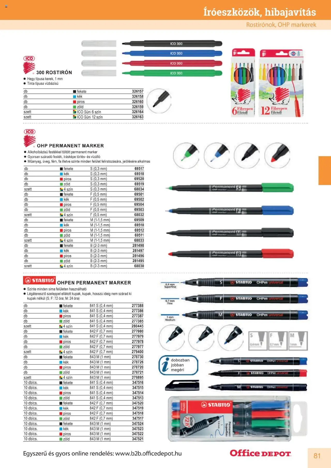 Office Depot akciós ujság - amely érvényes a következő dátumtól: 2025.04.10. | Oldal: 81 | Termékek: FA, Óra