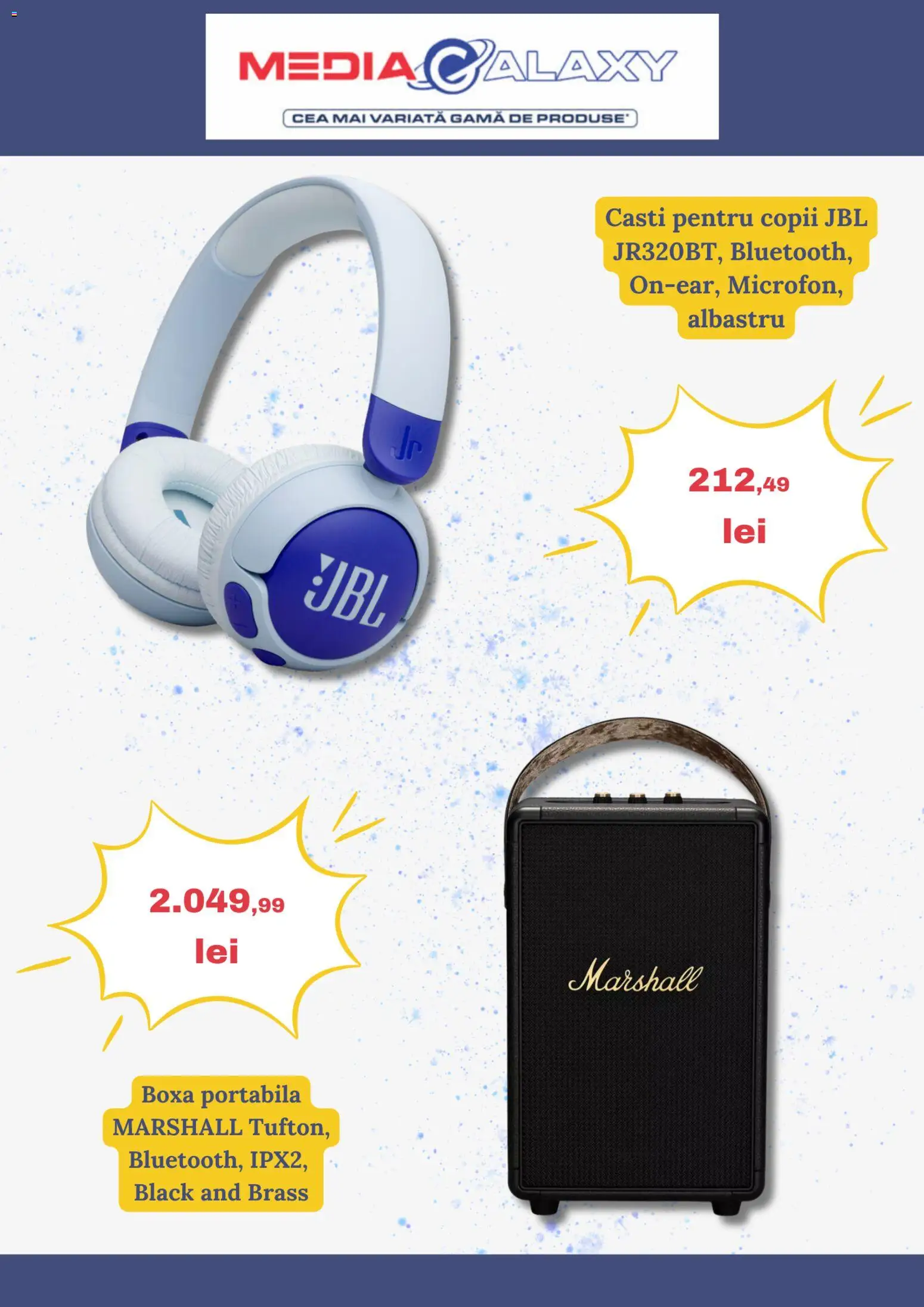 Noul catalog Media Galaxy – valabil de la 04.06.2026 | Pagină: 2 | Produse: Căști, Boxă portabilă