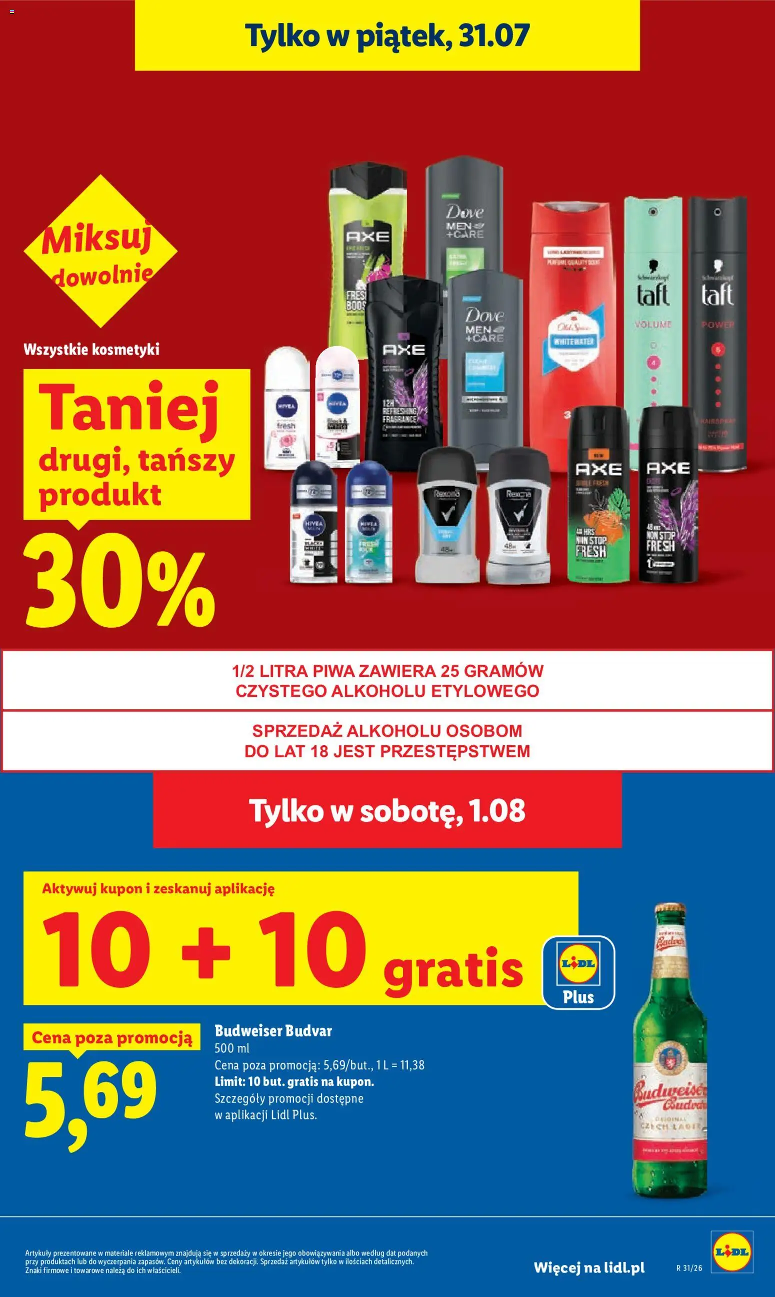 Lidl Polsko leták od 30.07.2026 | Strana: 29 | Produkty: Budvar, Dove
