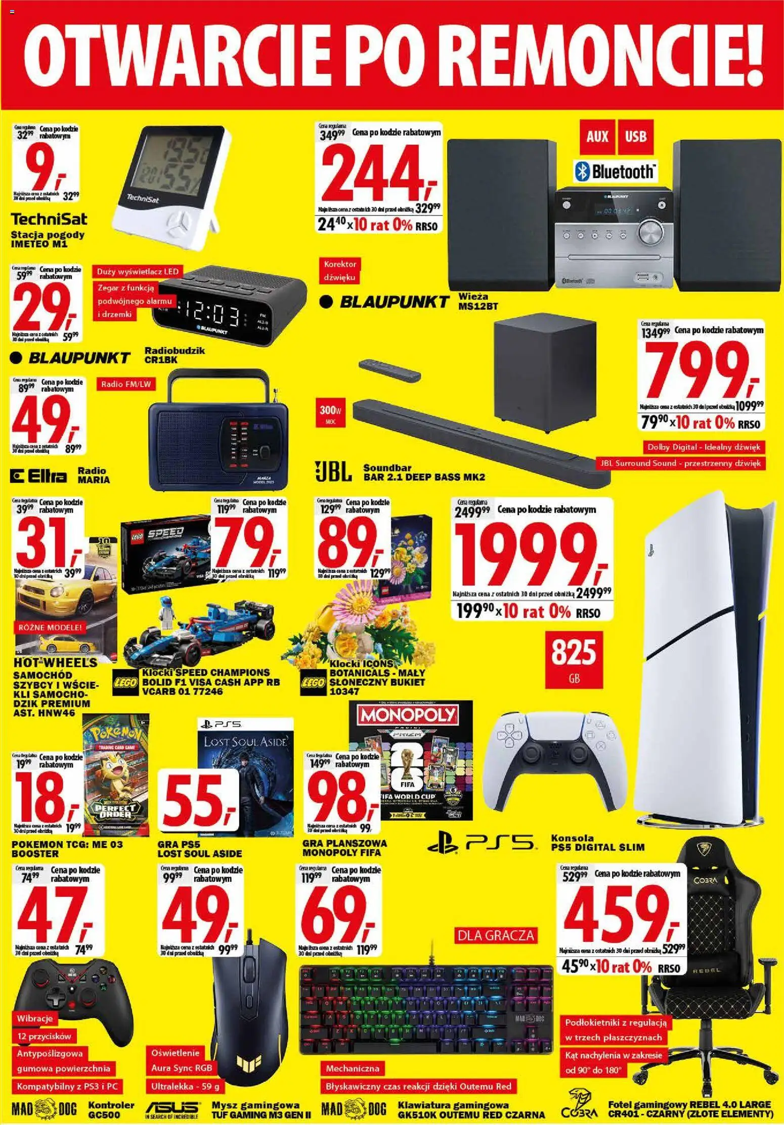 Mediaexpert promocje - Otwarcie po remoncie Szczecin od 20.08.2026 | Strona: 3 | Produkty: Gra, Hot wheels, Zegar, Lego