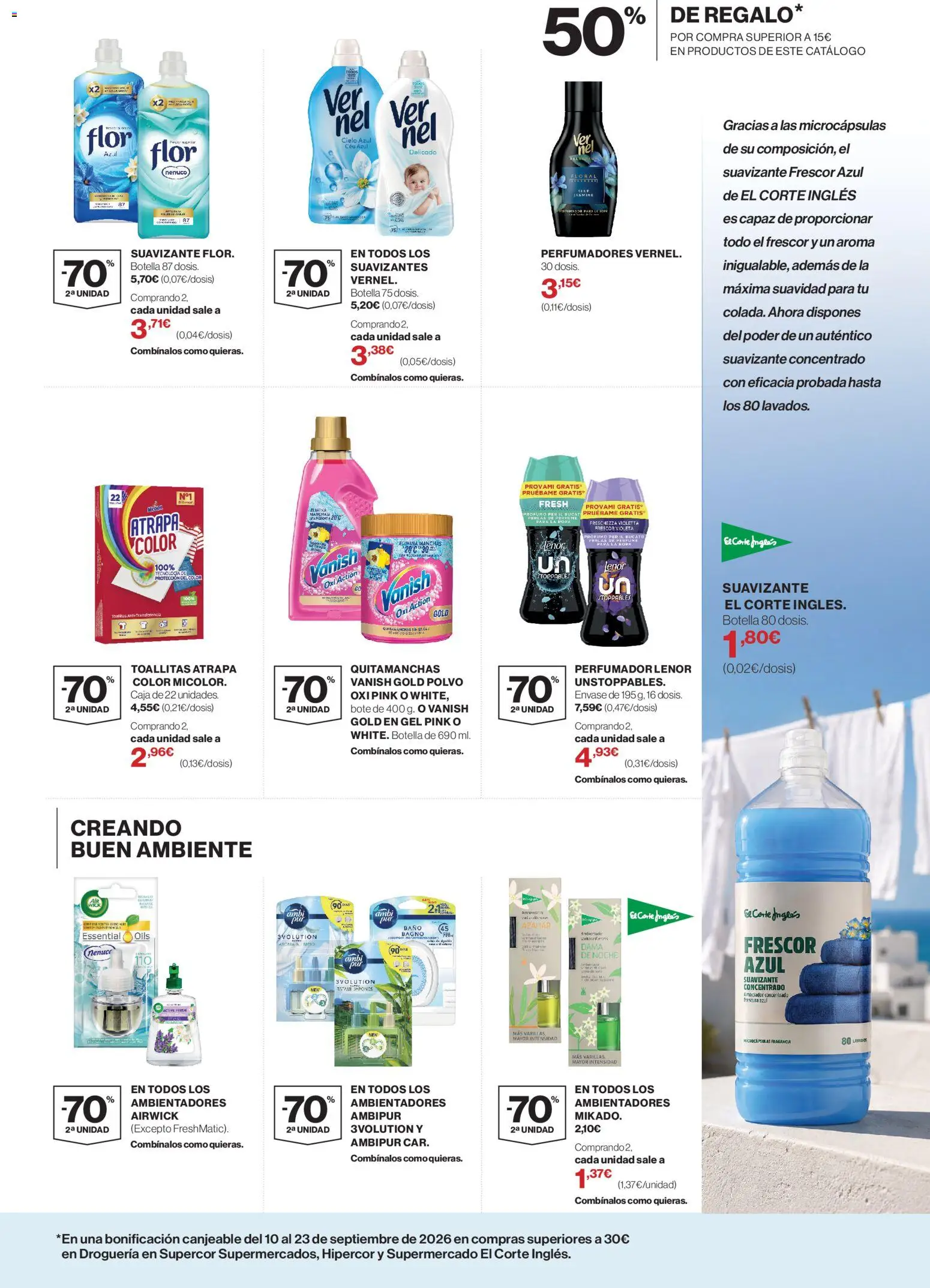 El Corte Inglés Limpieza │ válido desde el 26/08/2026 | Página: 3 | Productos: Perfume, Fragancia, Quitamanchas, Caja