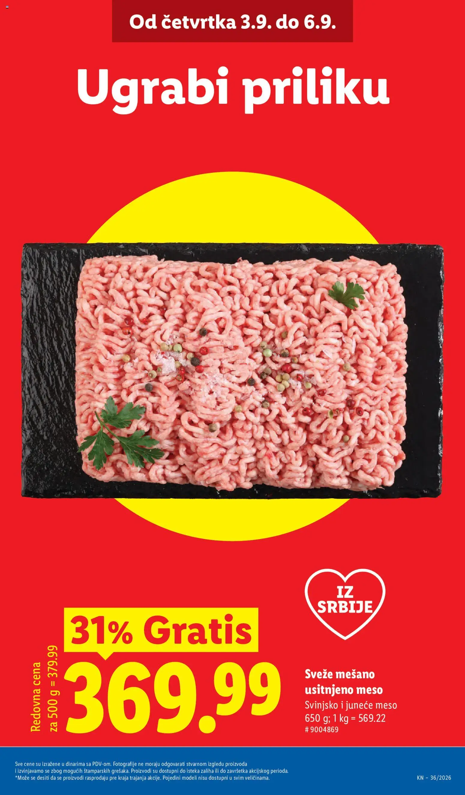 Lidl katalog - važi od 03.09.2026 | Strana: 3 | Proizvode: Juneće meso, Meso