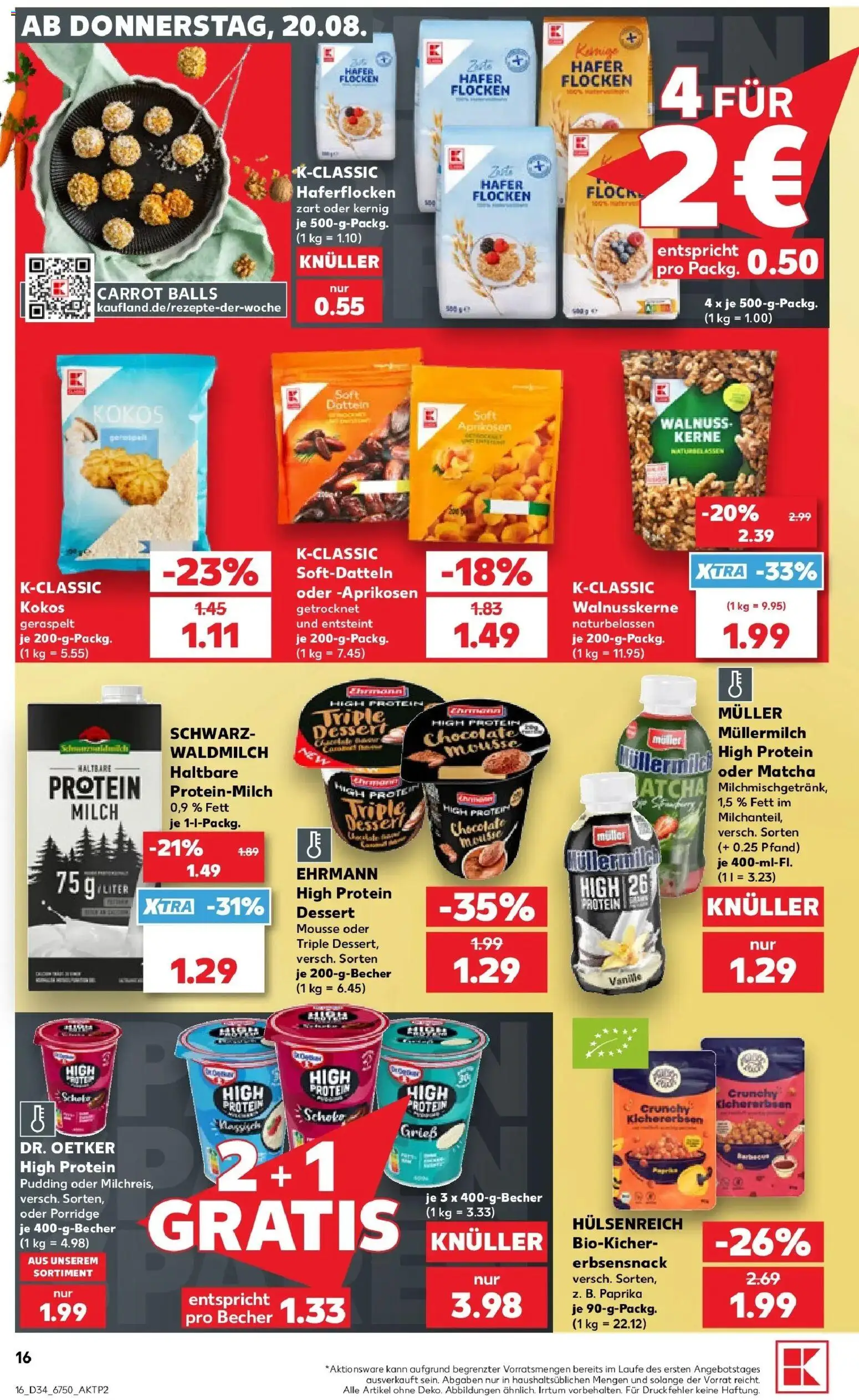 Prospekt Kaufland ab 17.08.2026 » Angebote Online zum Blättern | Seite: 27 | Produkte: High protein pudding, Vanille, Paprika, Flocken