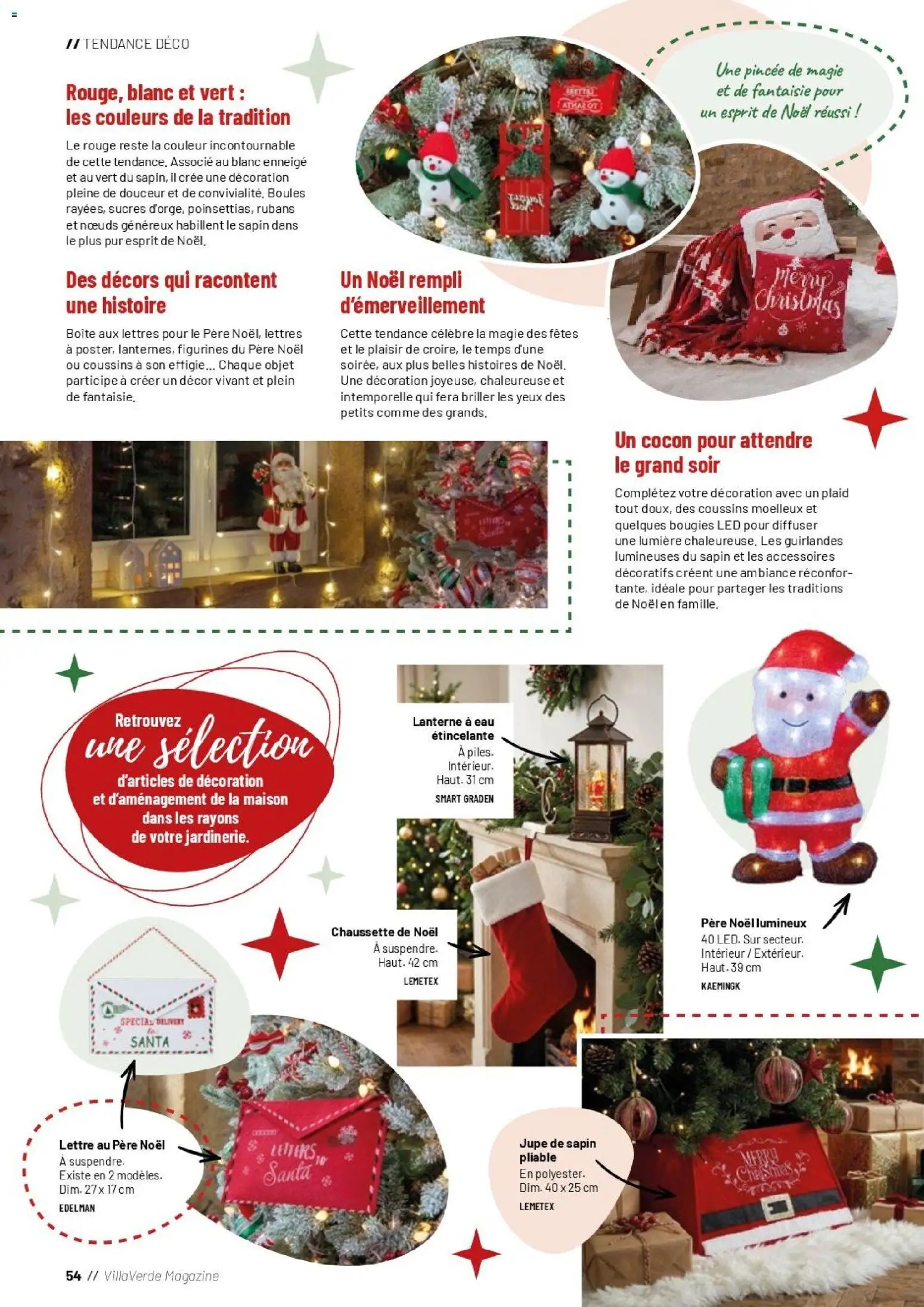 {H1} | Page: 54 | Produits: Boîte aux lettres, Chaussette de Noël, Jupe, Décoration