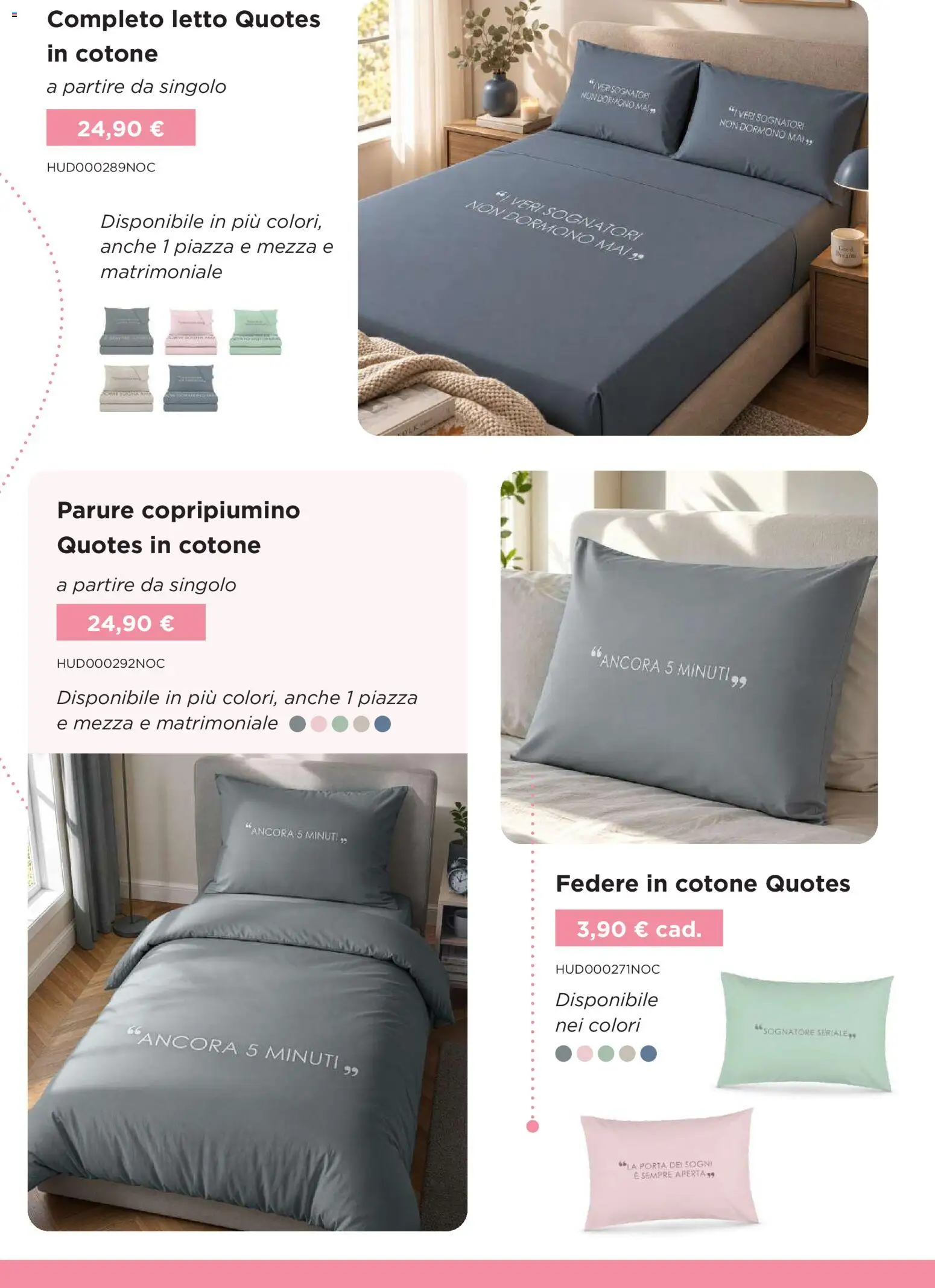 Volantino Kasanova del 04/09/2026 | Pagina: 22 | Prodotti: Copripiumino, Porta, Letto