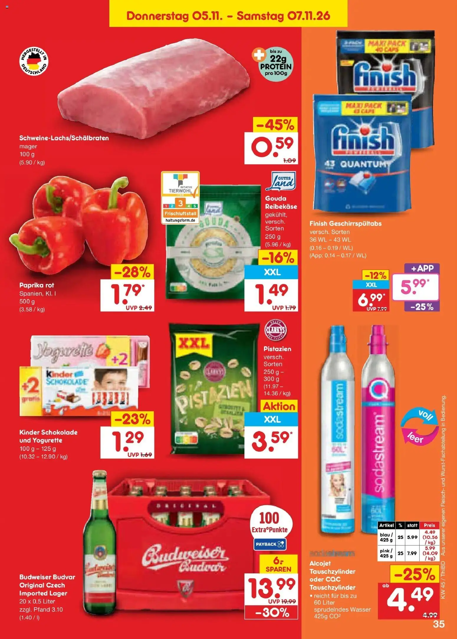 Netto Marken-Discount Prospekt Thiendorf – gültig ab 02.11.2026 | Seite: 51 | Produkte: Schokolade, Gouda, Paprika rot, Finish