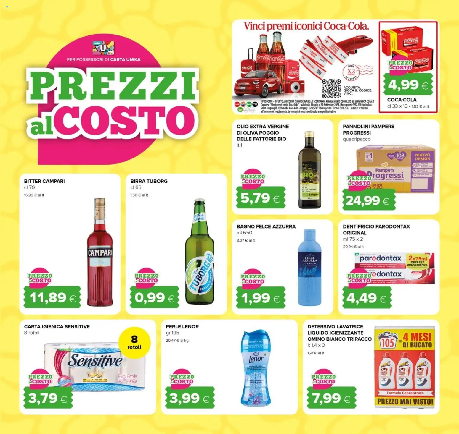 Volantino Oasi del 29/07/2026 | Pagina: 3 | Prodotti: Dentifricio, Olio, Lavatrice, Coca Cola