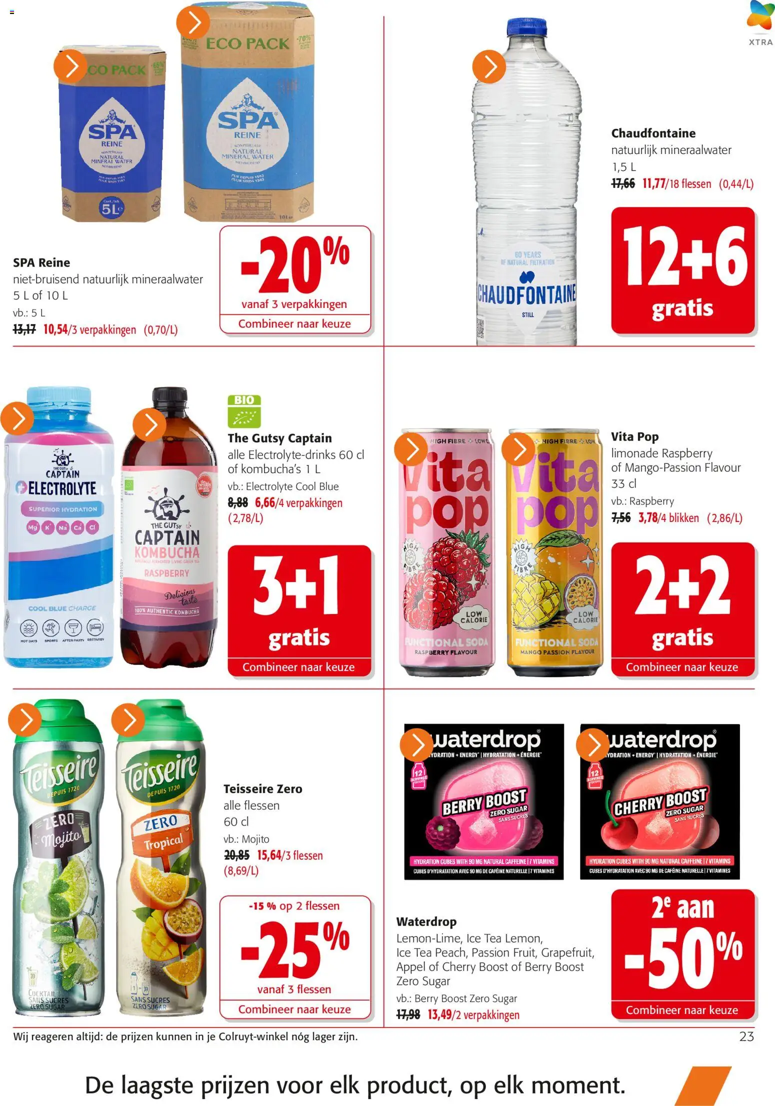{H1} | Pagina: 23 | Producten: Limonade, Blue Charge, Boost, Mango