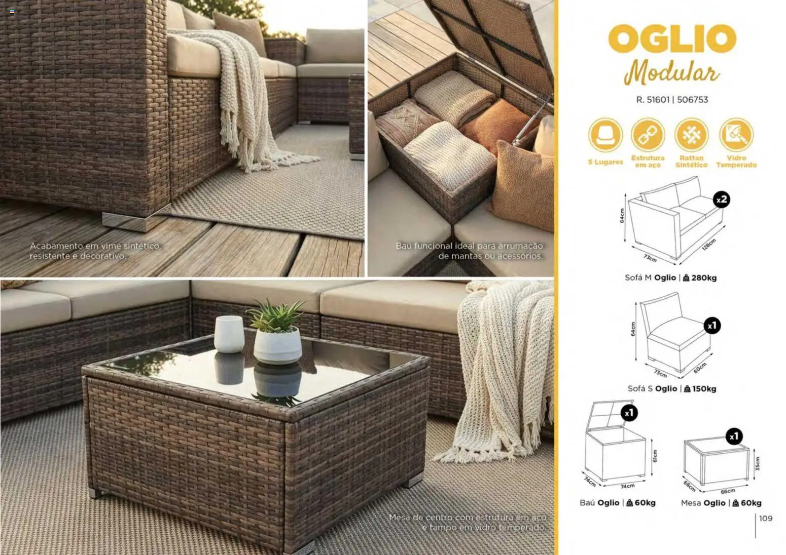 Espaço Casa folheto Ar Livre 2026 │ válido de 07.03.2026 | Página: 109 | Produtos: Sofá, Mesa