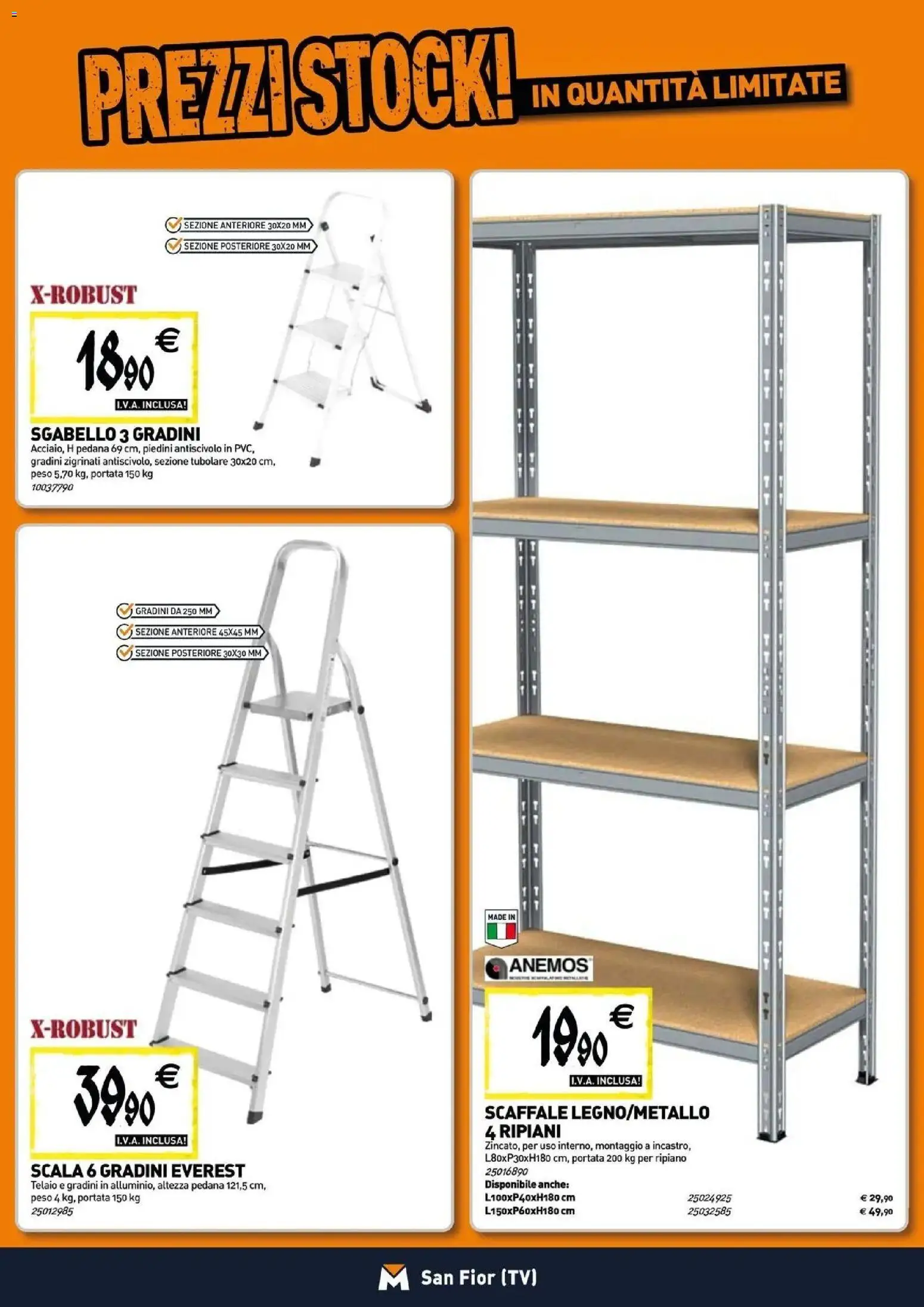 Nuovo TECNOMAT catalogo San Fior dal 27/08/2026 > offerte anteprima 🛍️ | Pagina: 17 | Prodotti: TV, Sgabello, Scaffale, Scala