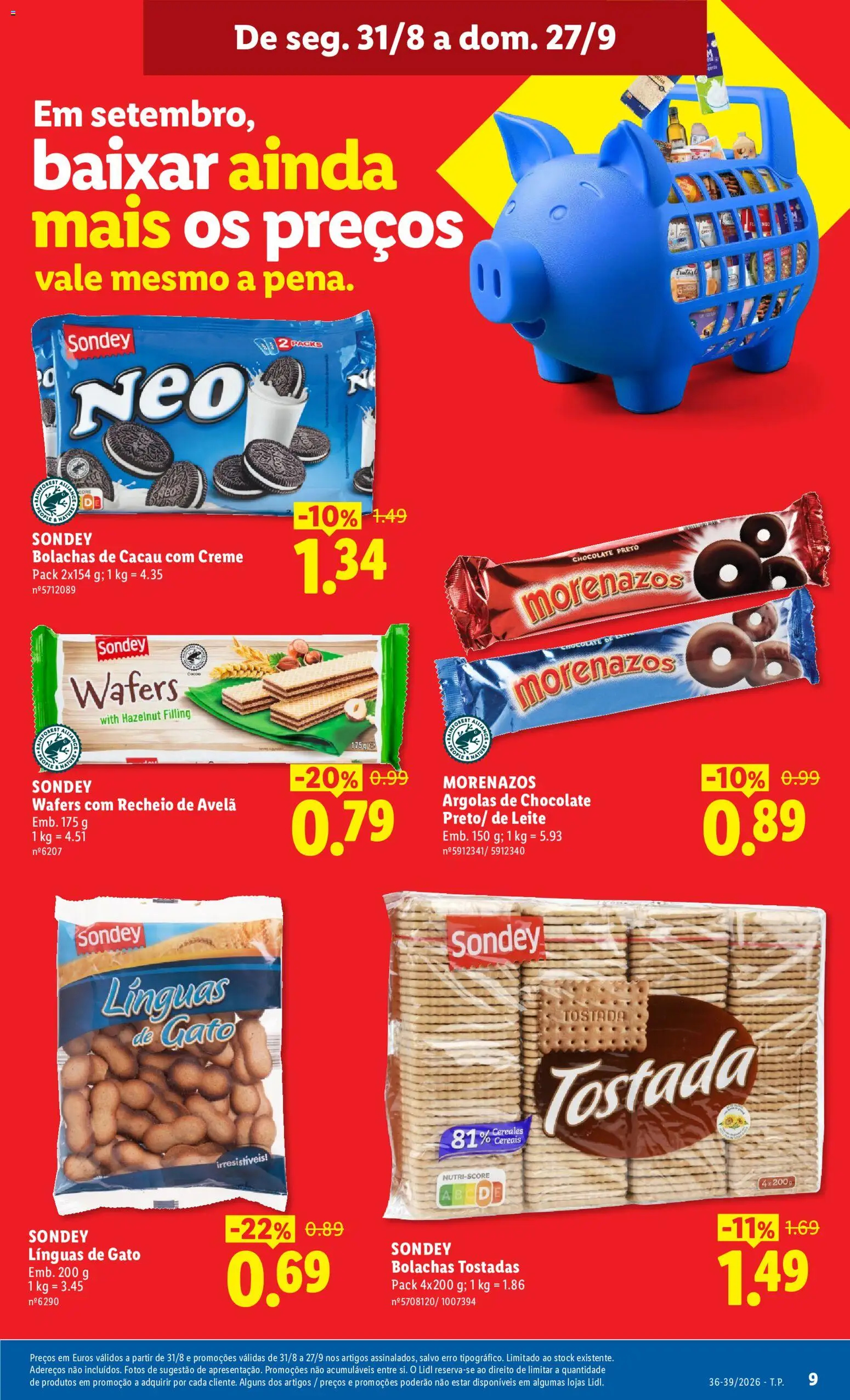 Lidl Folheto Especial │ válido de 01/09/2026 | Página: 9 | Produtos: Bolachas, Chocolate, Cereais, Creme