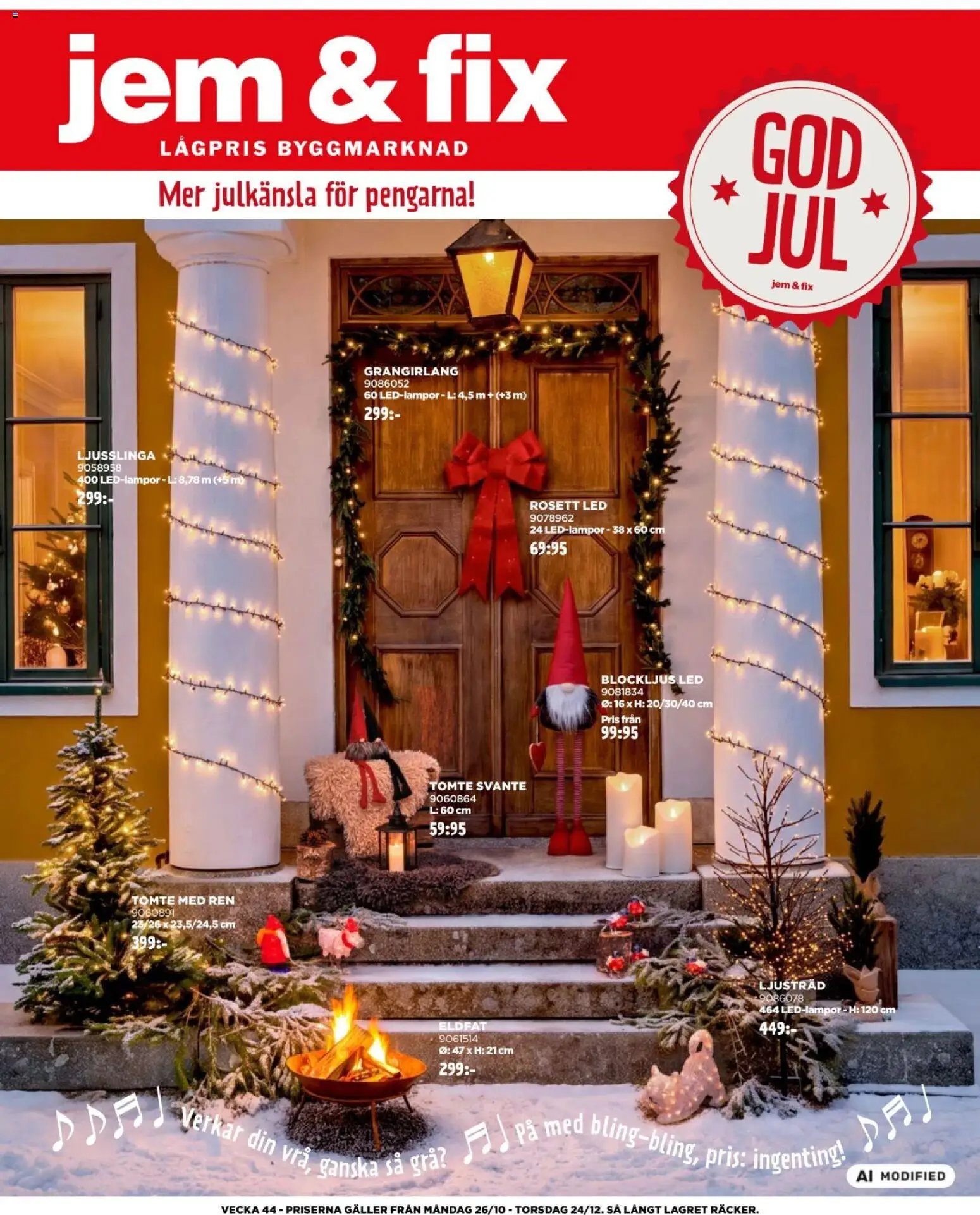 Jem & Fix reklamblad aktuell från 25/10/2026 | Sida: 1 | Produkter: Ljusslinga