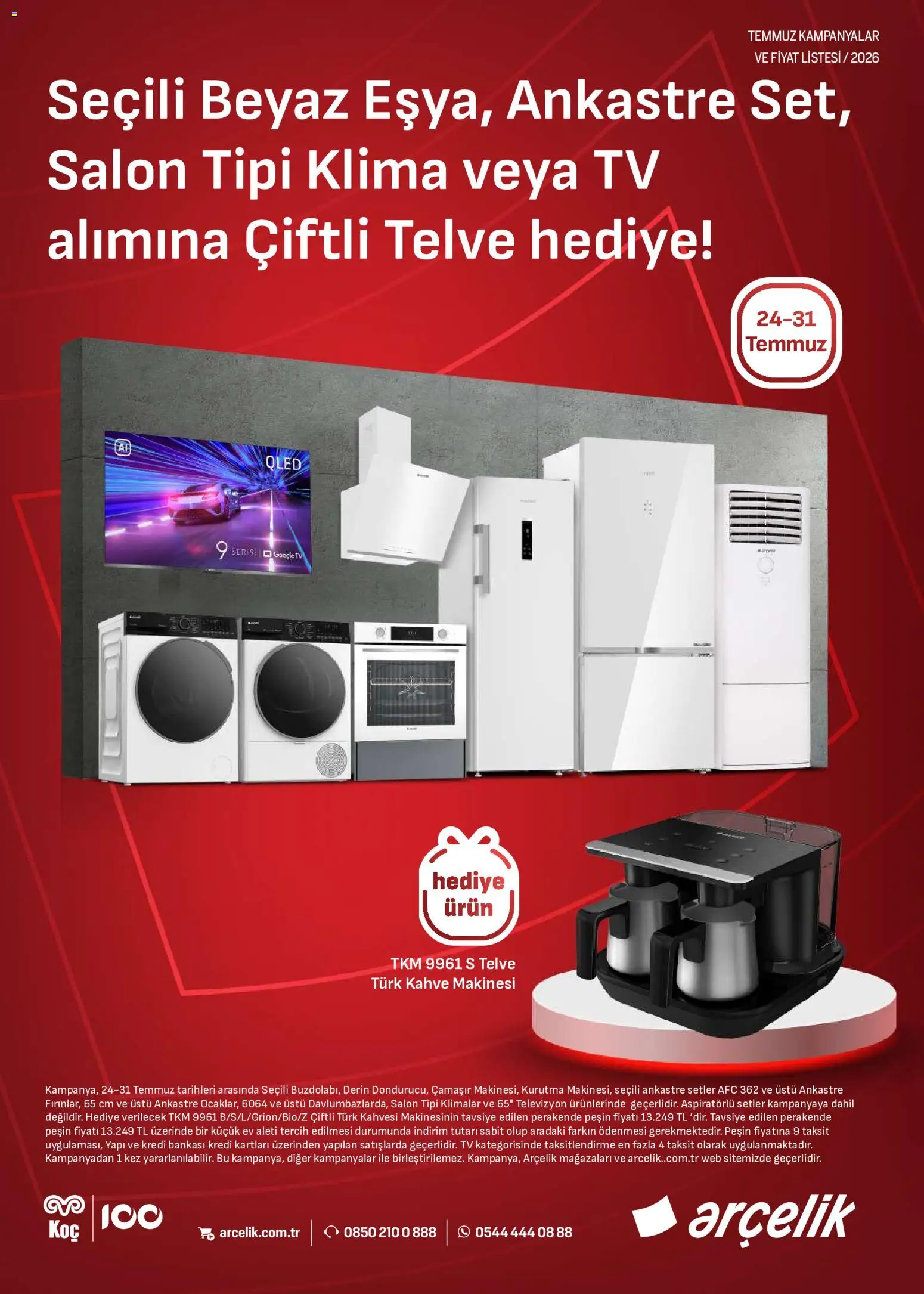 Arçelik - İklimlendirme Kataloğu - 24 Temmuz 2026 tarihinden itibaren geçerlidir | Sayfa: 3 | Ürünler: Kahve, TV, Klima, Kahve makinesi