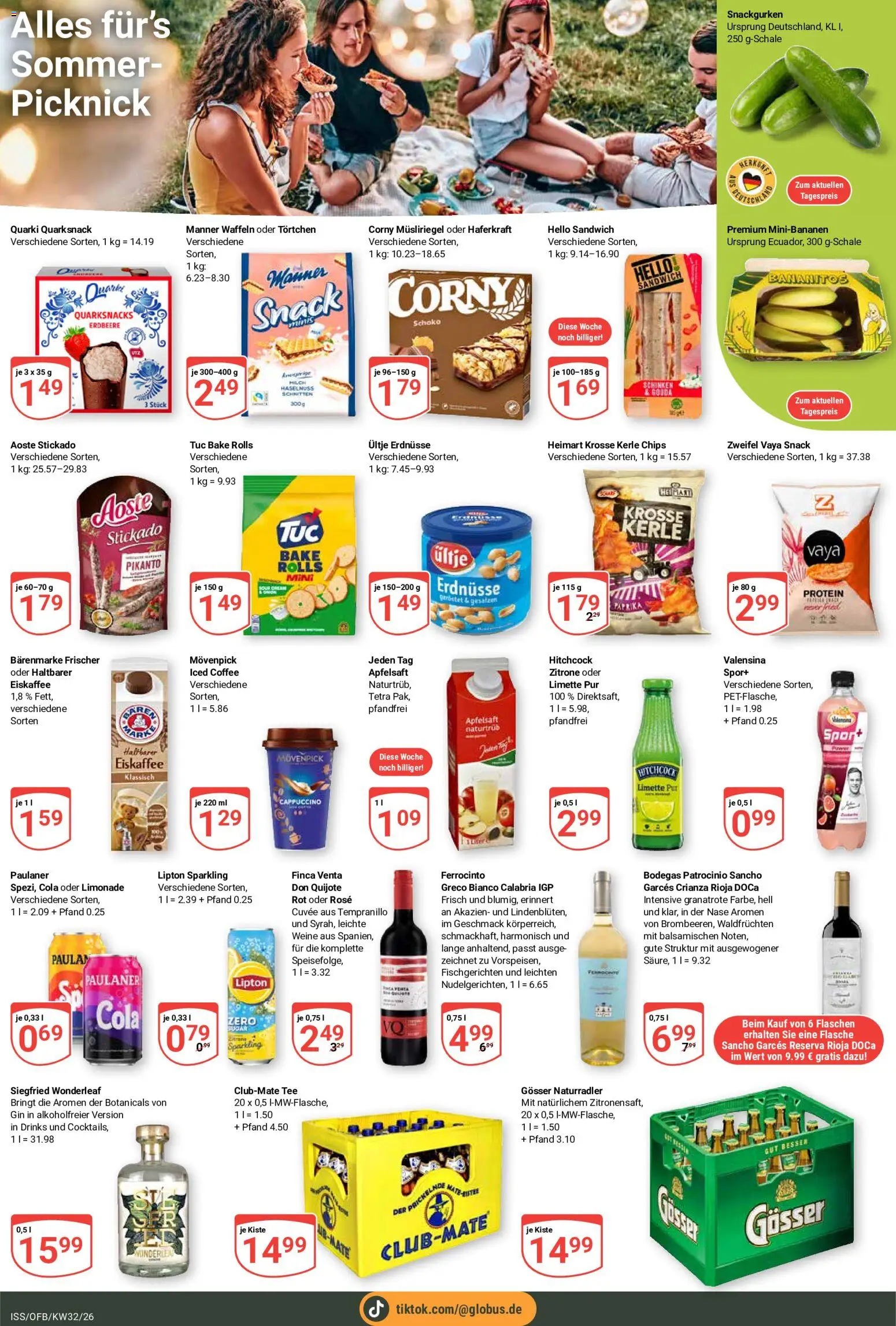 Globus Prospekt – gültig ab 03.08.2026 | Seite: 18 | Produkte: Apfelsaft, Paprika, Zitrone, Gin