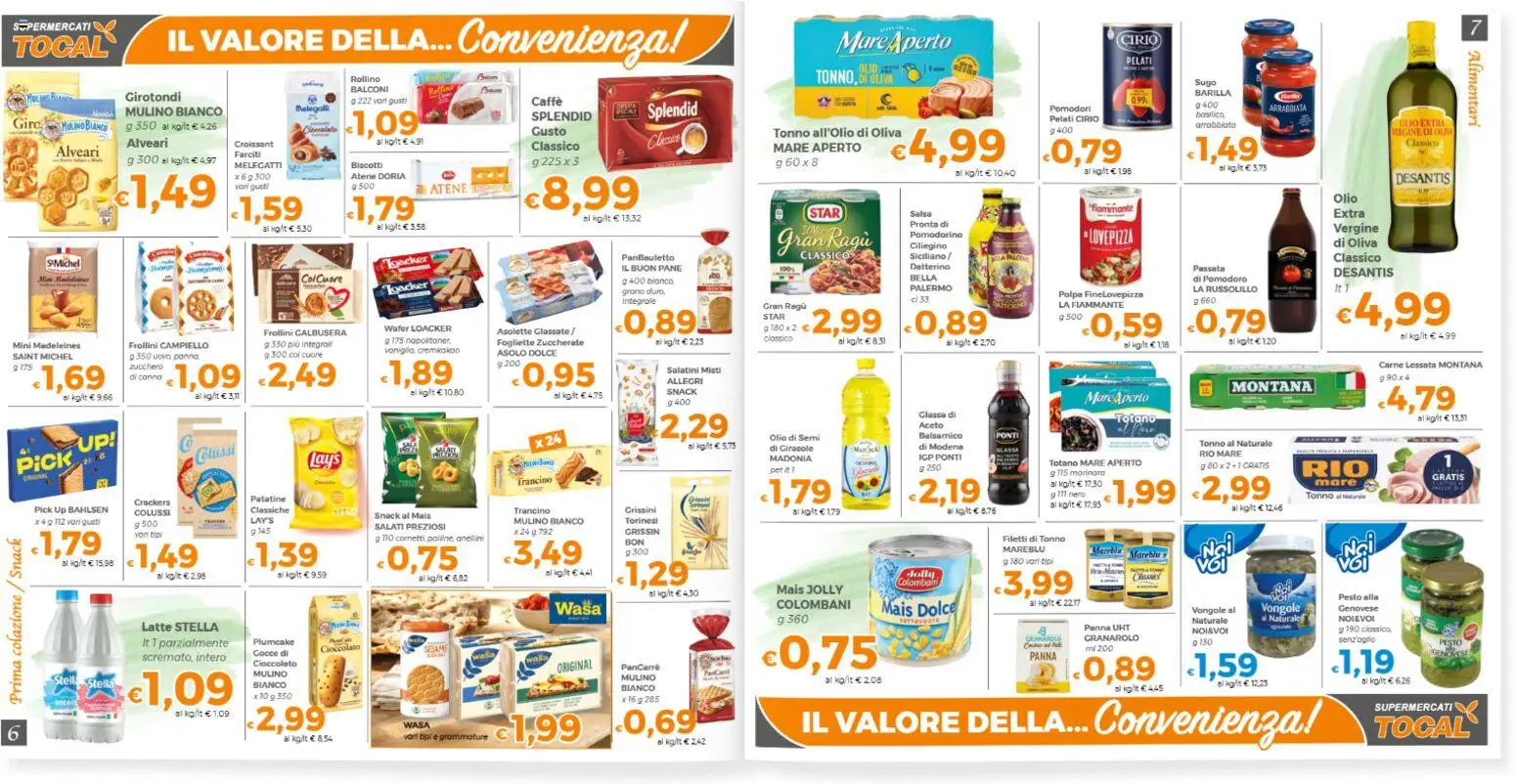 Volantino Tocal del 28.04.2026 | Pagina: 4 | Prodotti: Salatini, Patatine, Biscotti, Zucchero